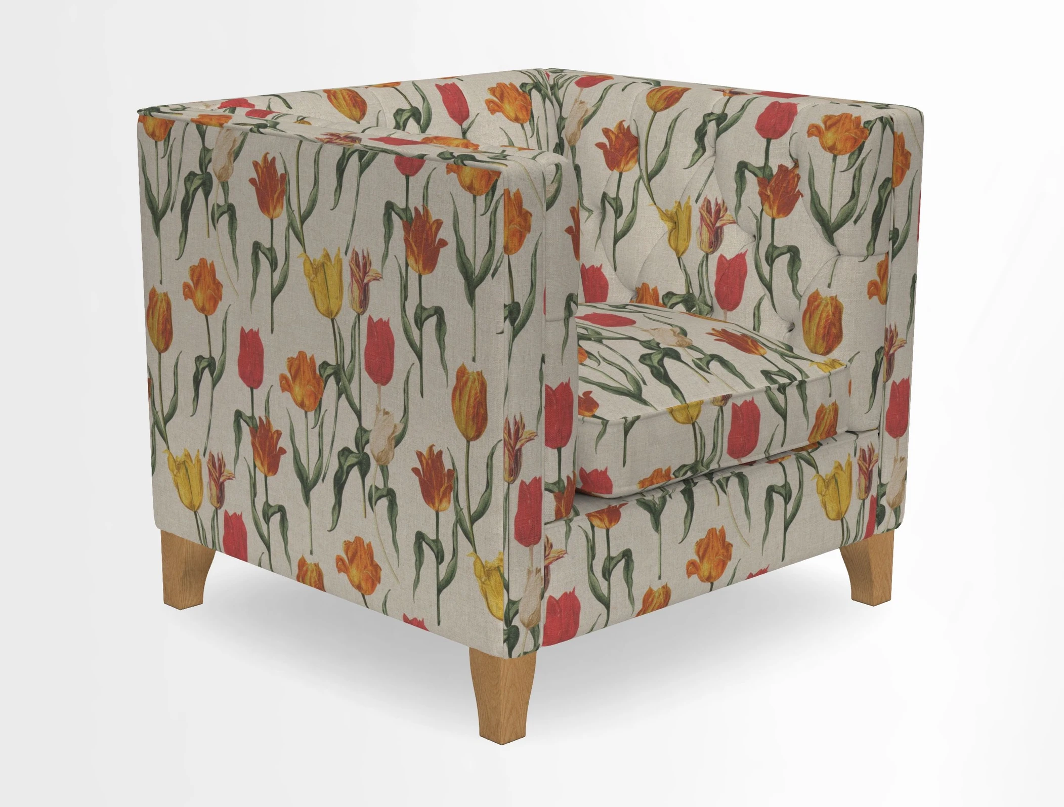 Haresfield Chair in Two Tone Plain Biscuit