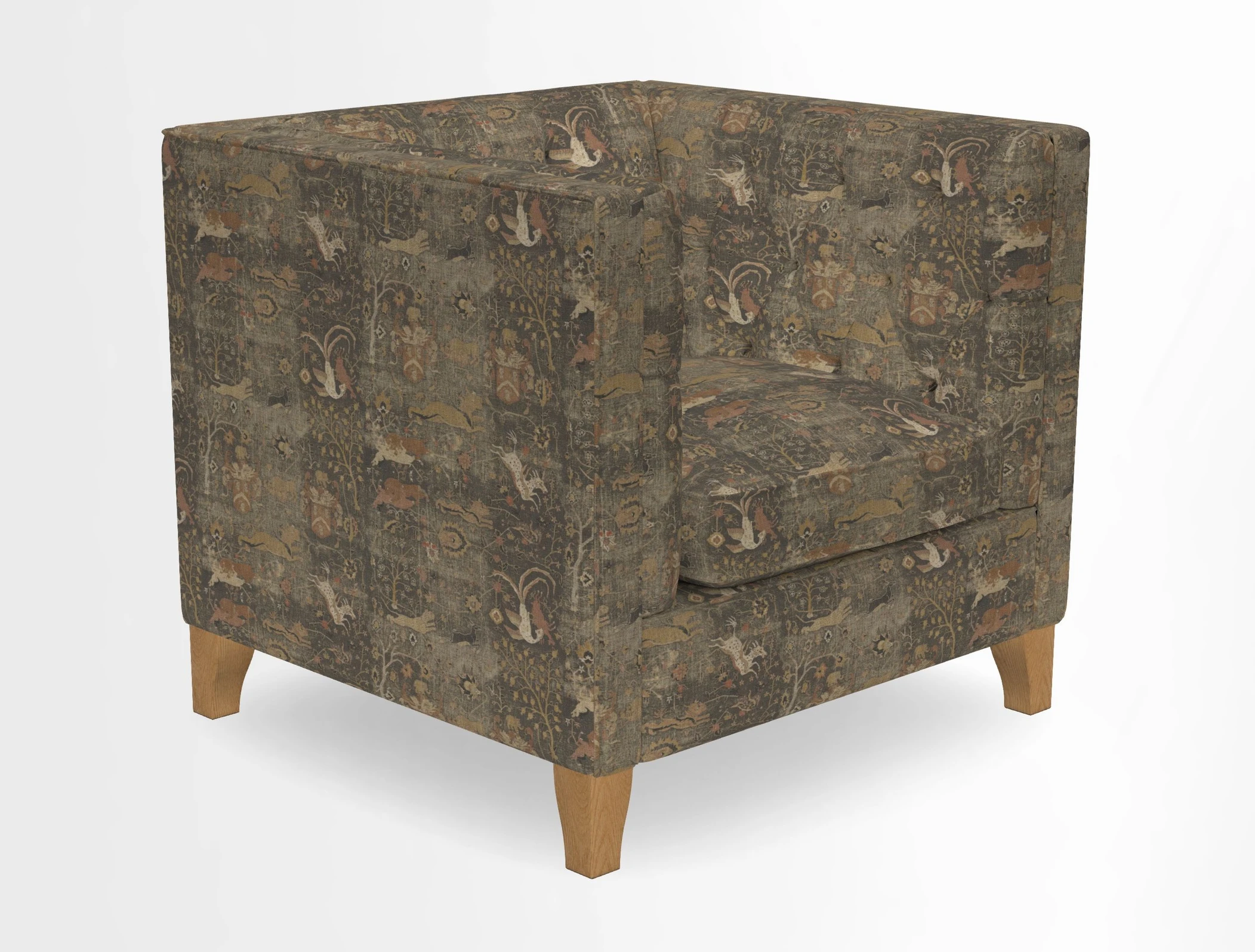 Haresfield Chair in Two Tone Plain Biscuit