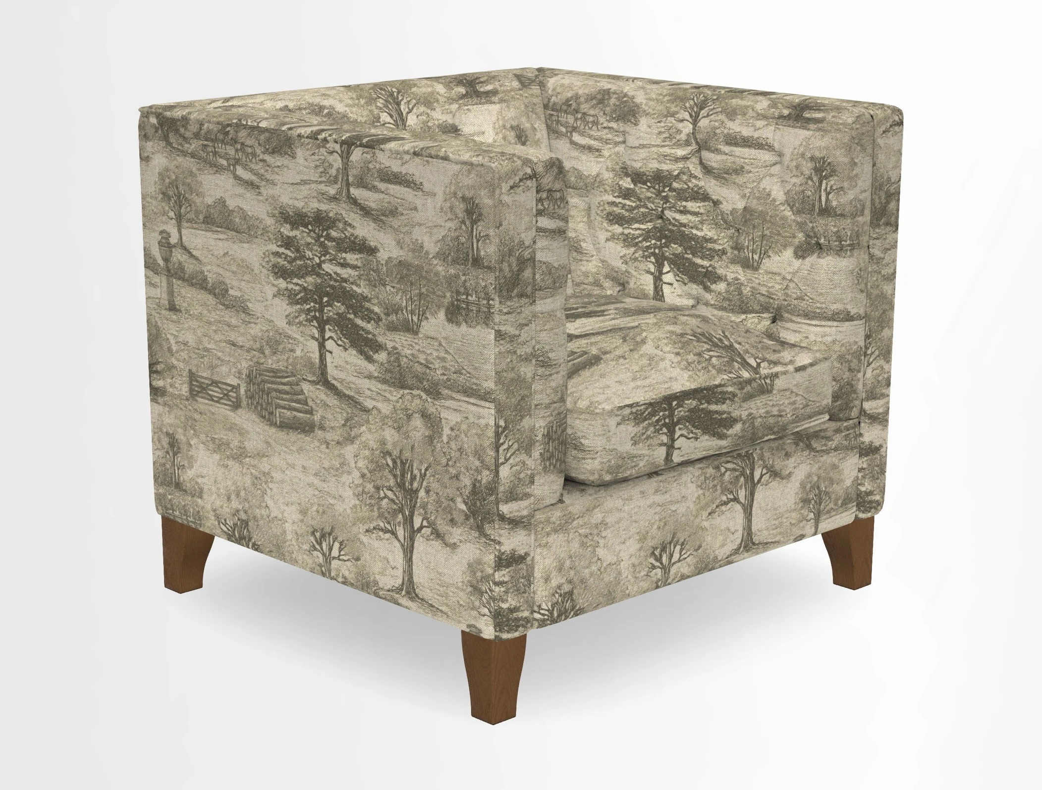 Haresfield Chair in Two Tone Plain Biscuit