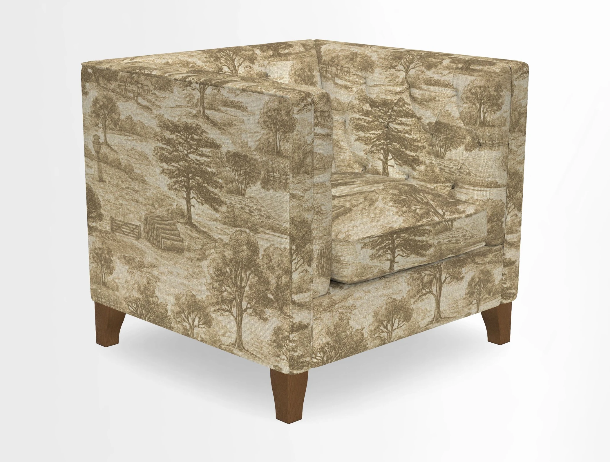 Haresfield Chair in Two Tone Plain Biscuit