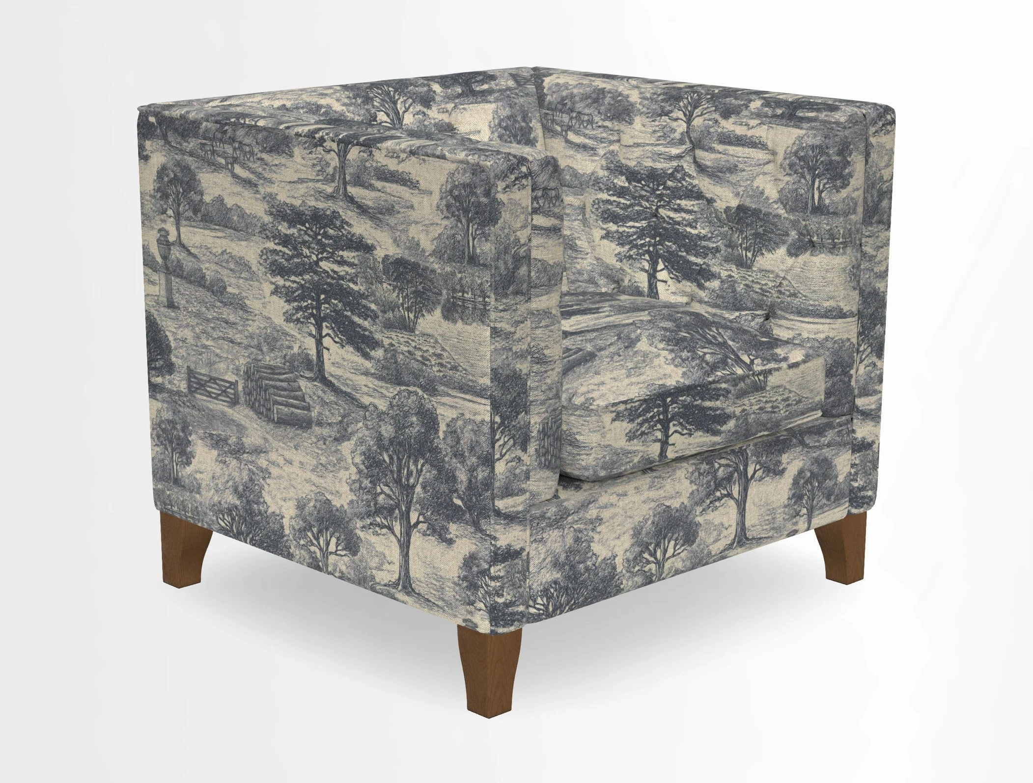 Haresfield Chair in Two Tone Plain Biscuit