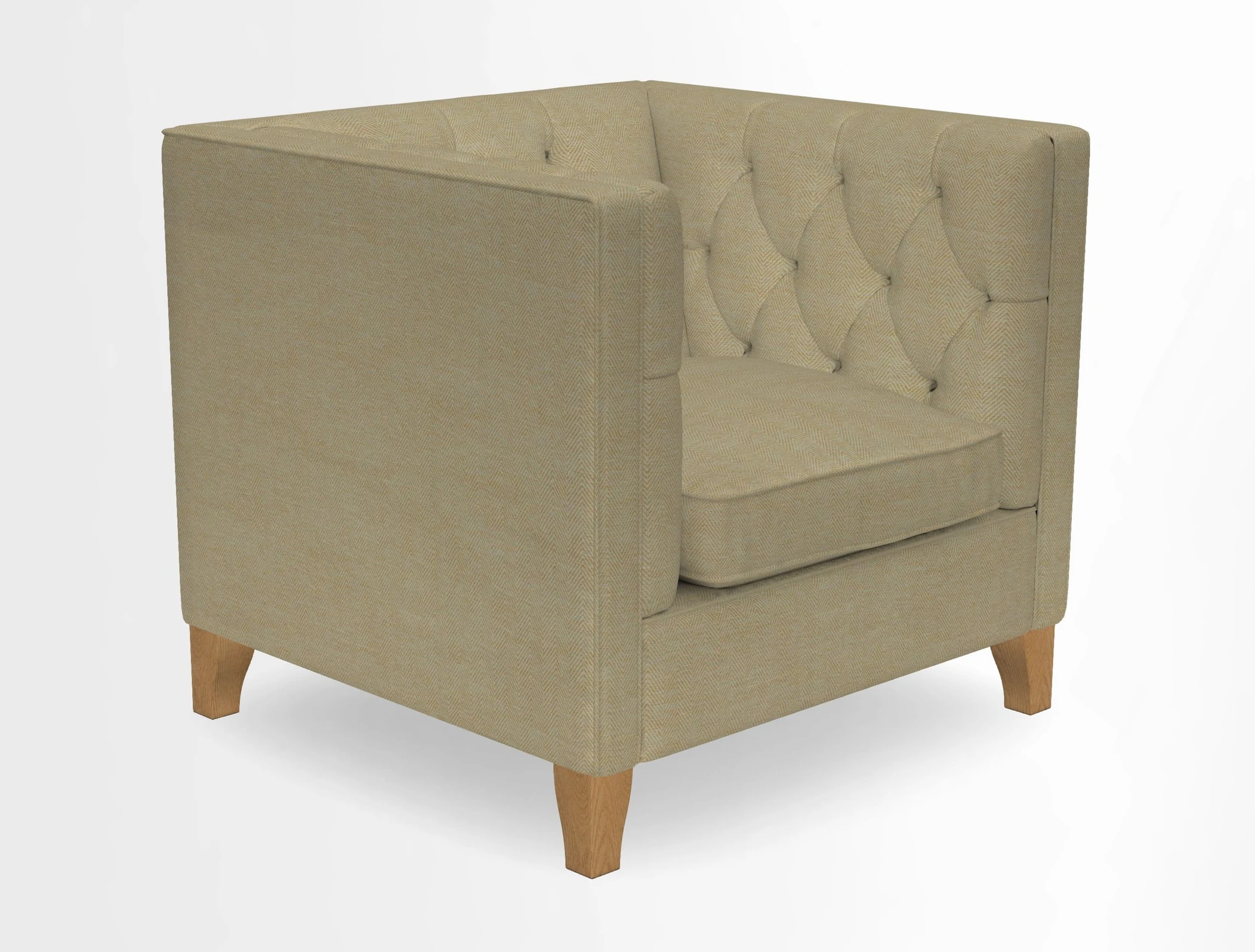 Haresfield Chair in Two Tone Plain Biscuit