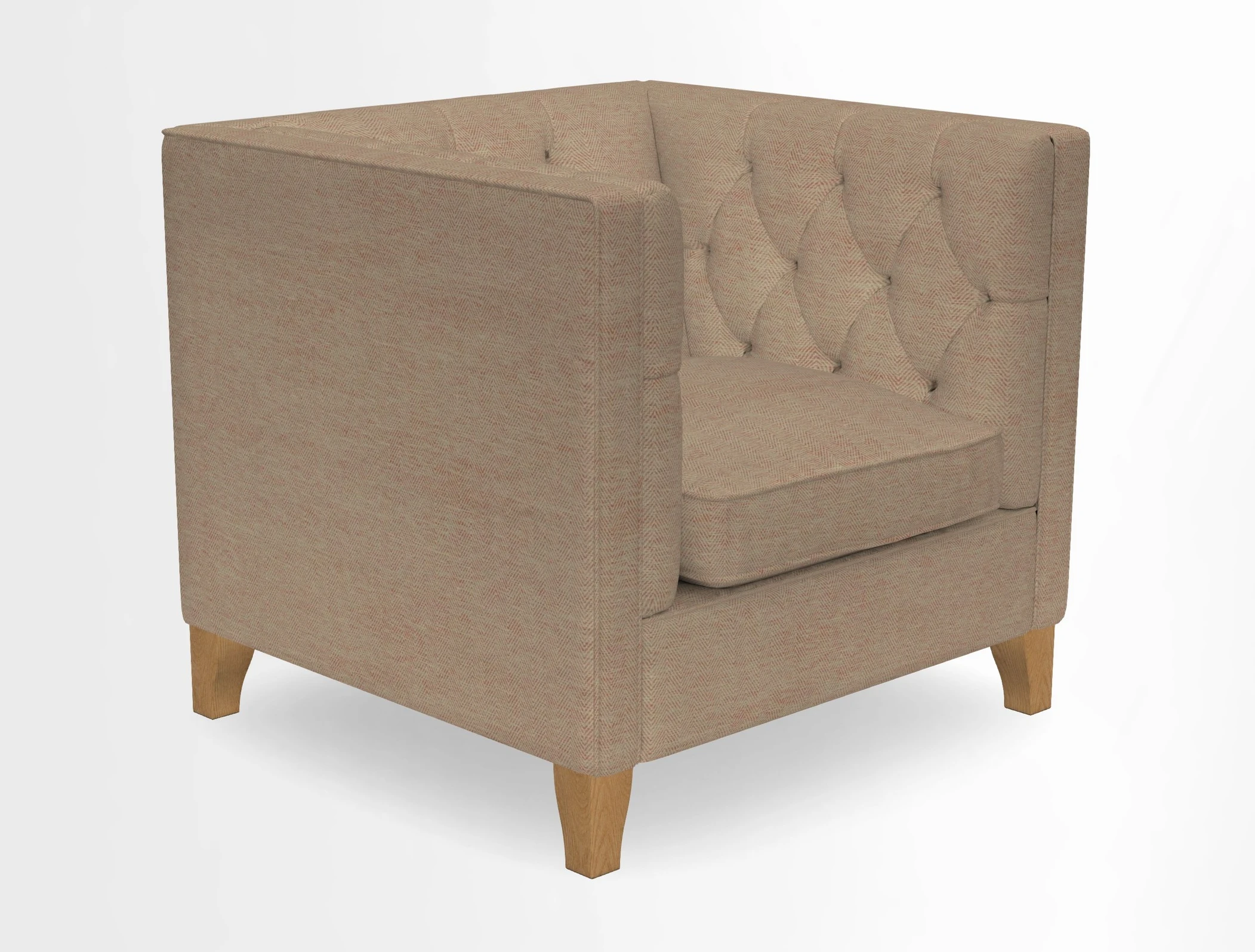 Haresfield Chair in Two Tone Plain Biscuit