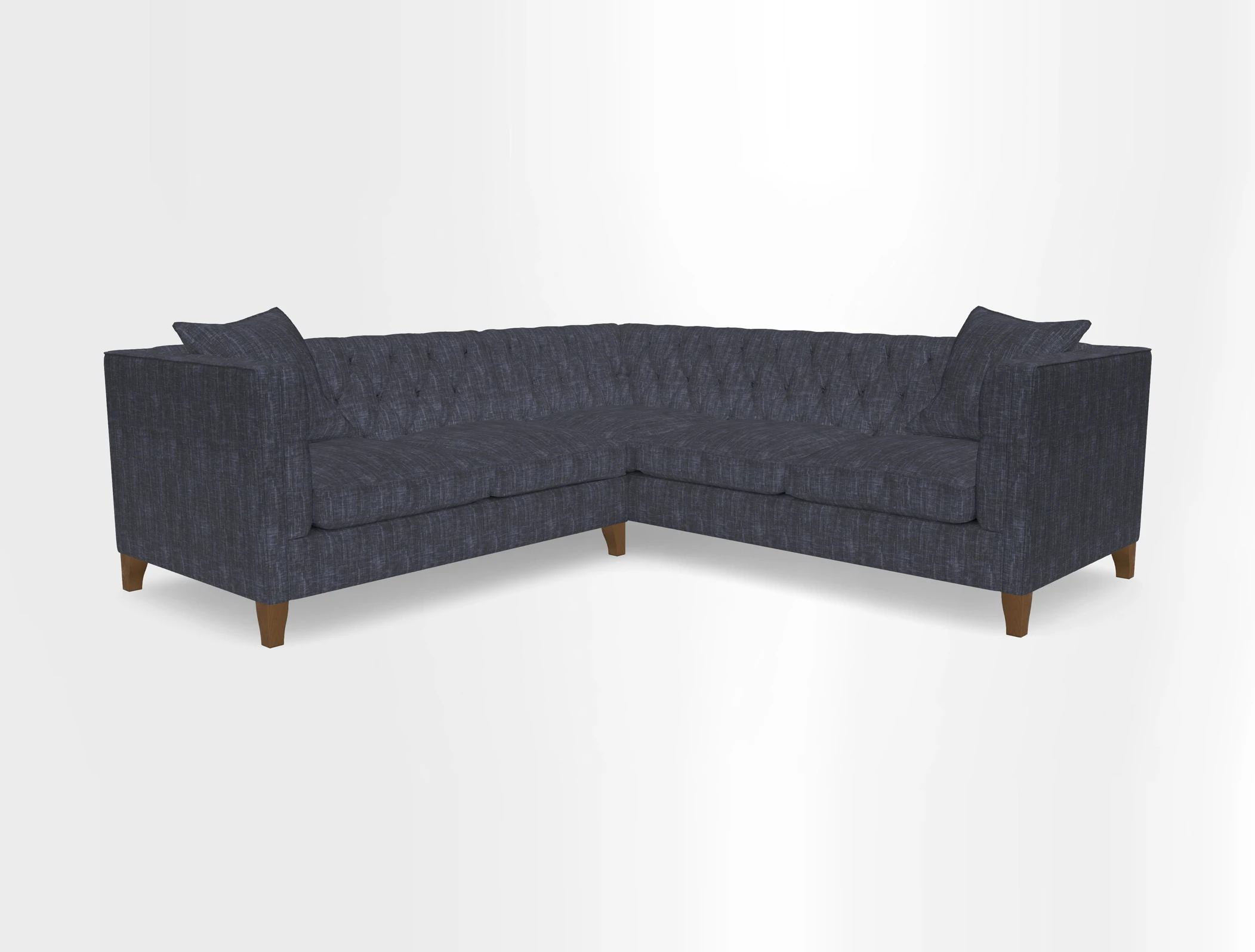 Haresfield Corner Sofa in Two Tone Plain Biscuit