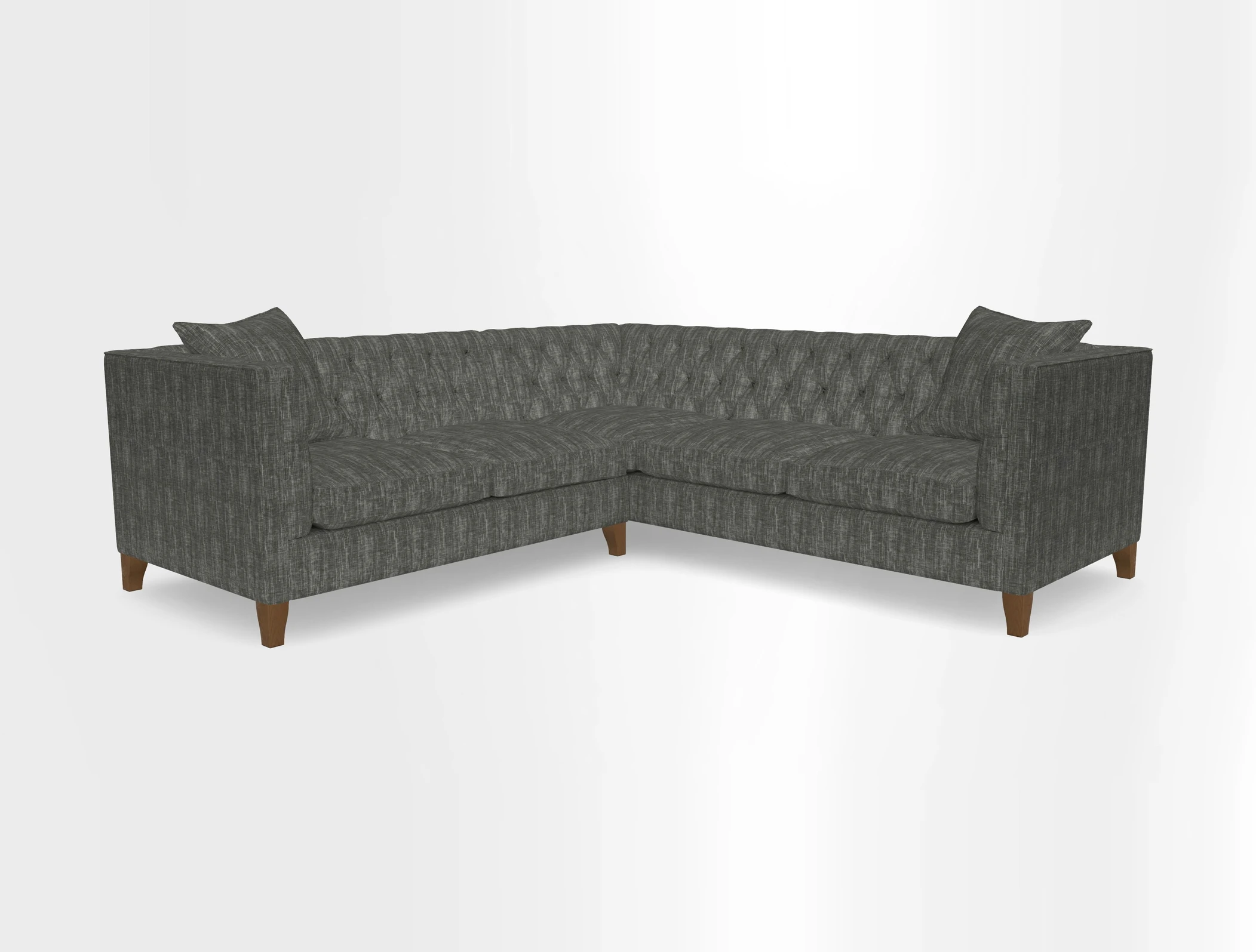 Haresfield Corner Sofa in Two Tone Plain Biscuit