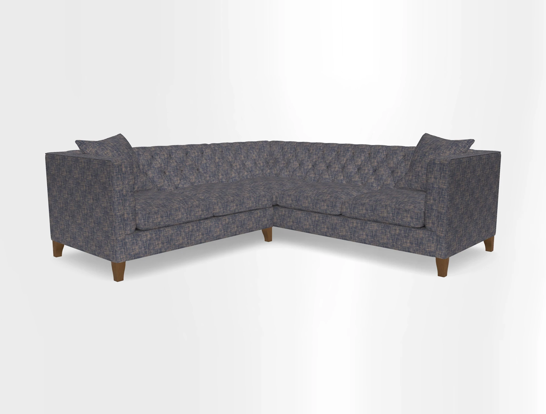 Haresfield Corner Sofa in Two Tone Plain Biscuit