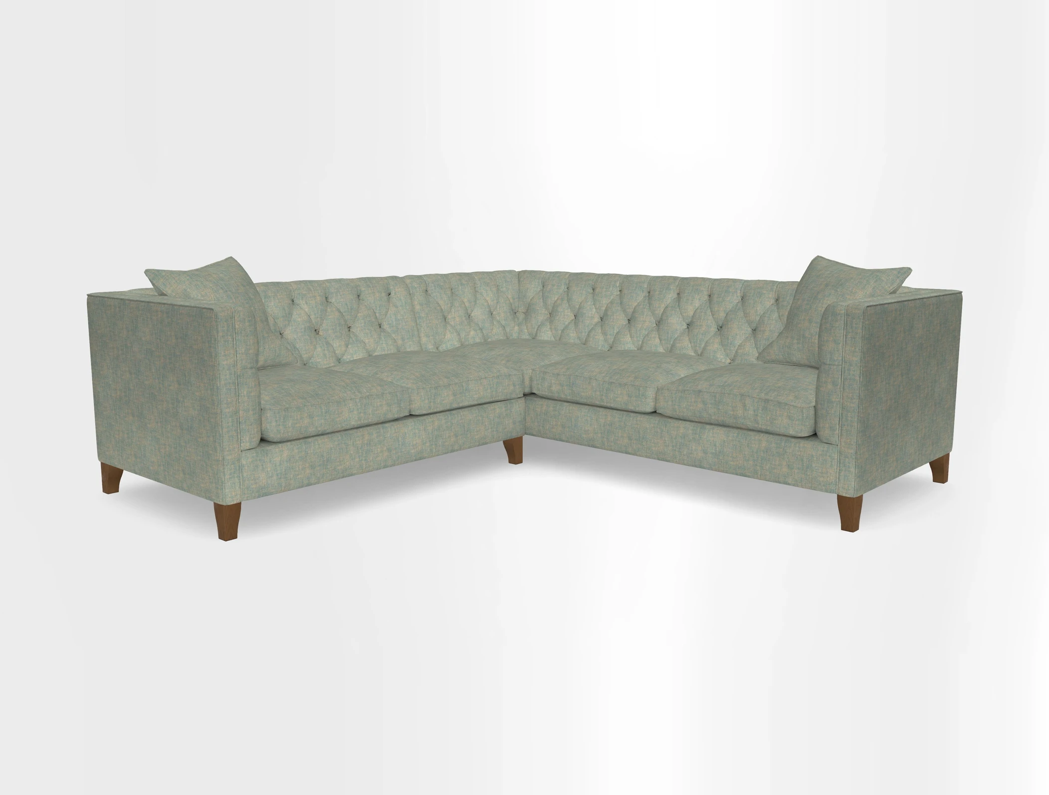 Haresfield Corner Sofa in Two Tone Plain Biscuit