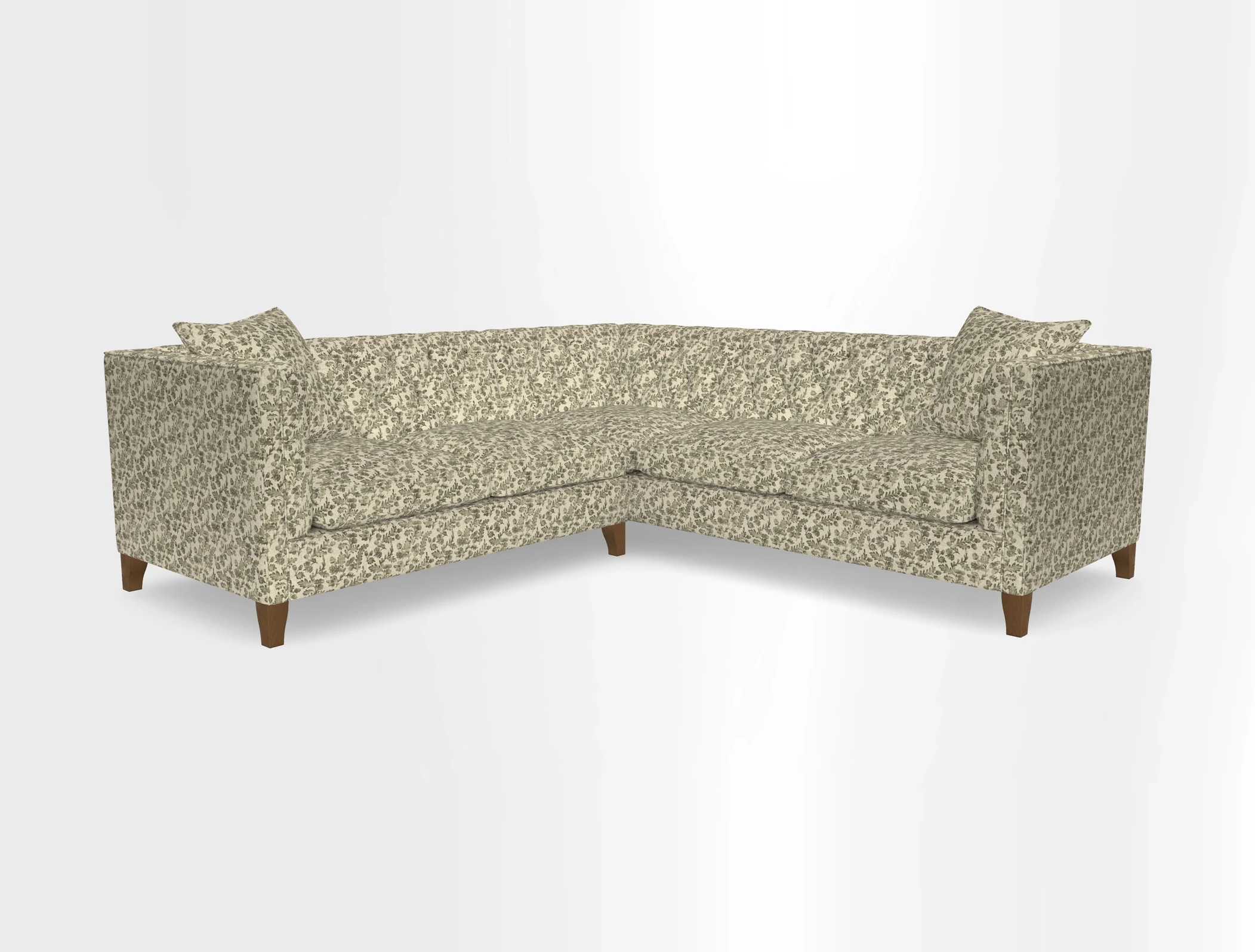 Haresfield Corner Sofa in Two Tone Plain Biscuit