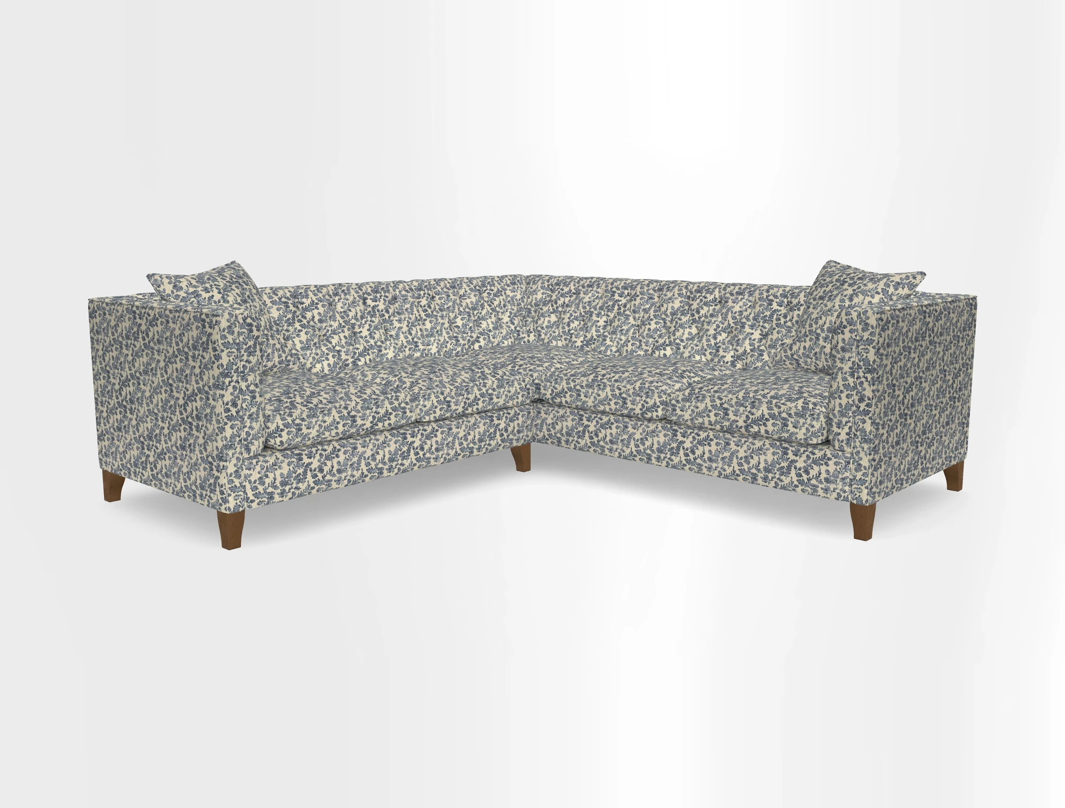 Haresfield Corner Sofa in Two Tone Plain Biscuit