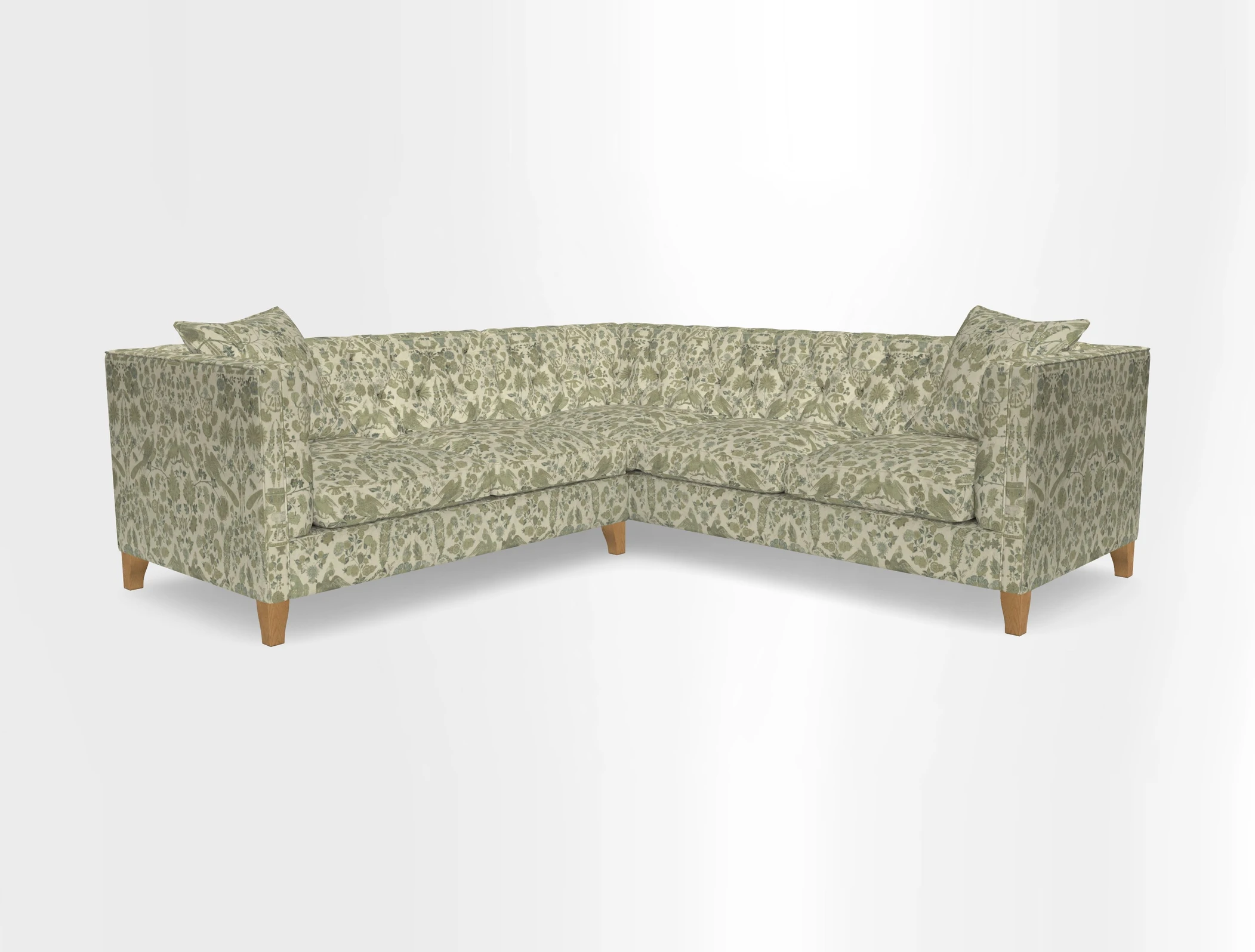 Haresfield Corner Sofa in Two Tone Plain Biscuit