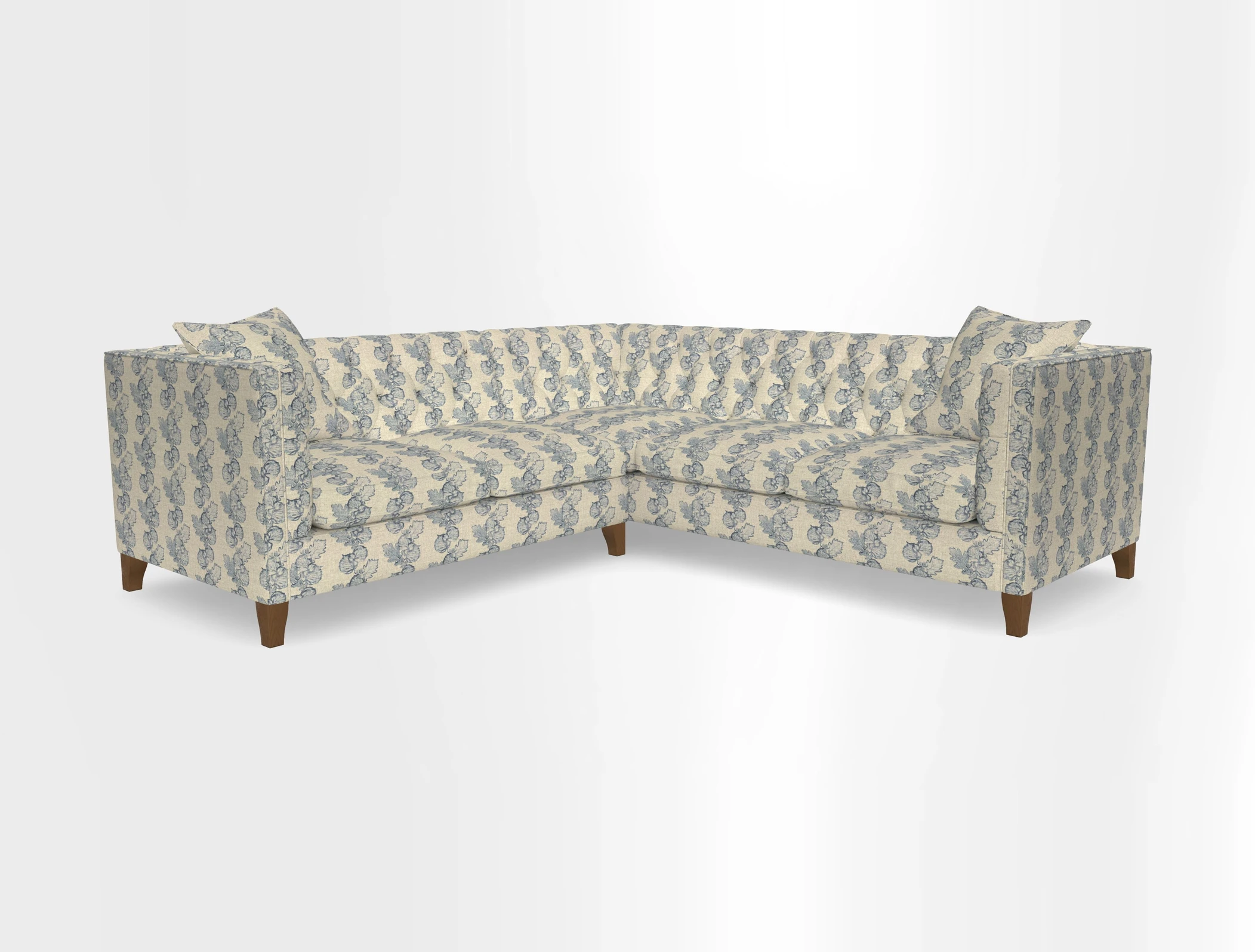 Haresfield Corner Sofa in Two Tone Plain Biscuit