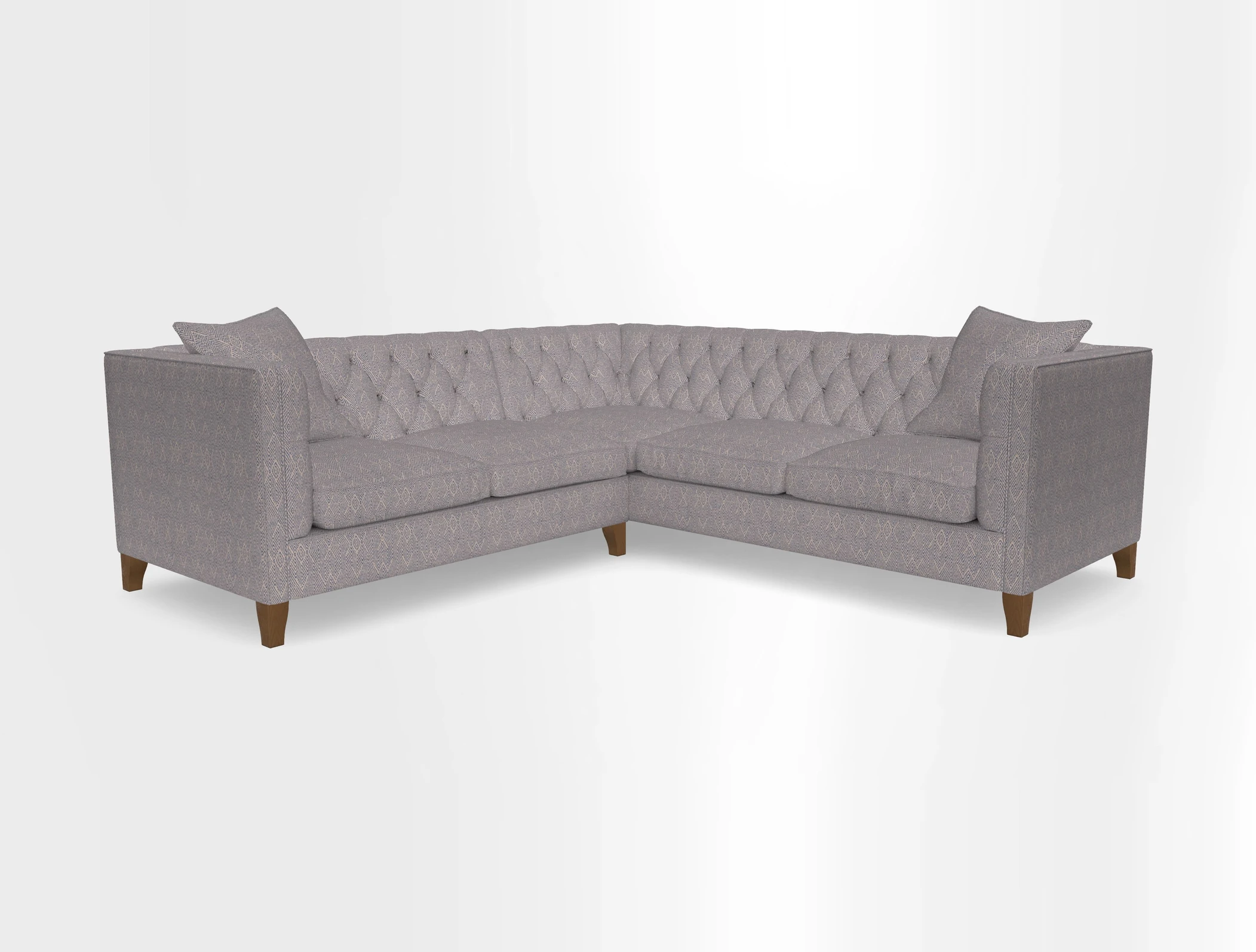 Haresfield Corner Sofa in Two Tone Plain Biscuit