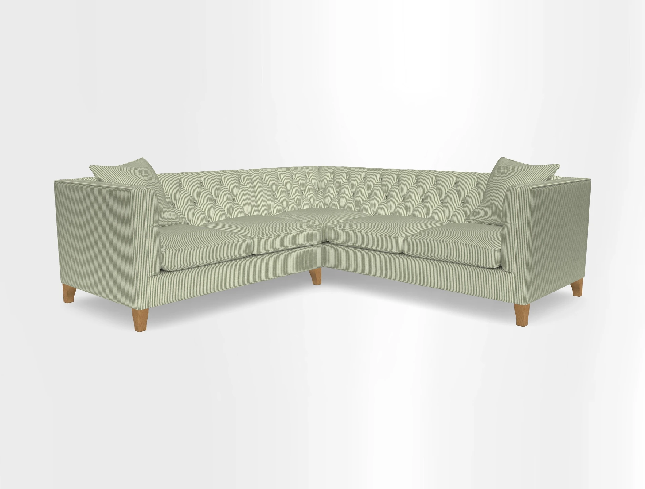 Haresfield Corner Sofa in Two Tone Plain Biscuit