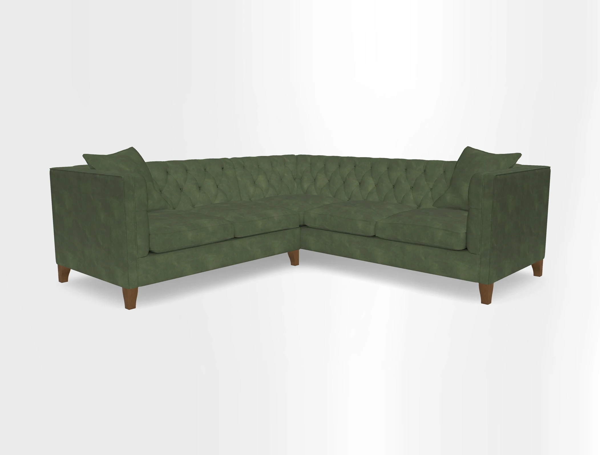 Haresfield Corner Sofa in Two Tone Plain Biscuit