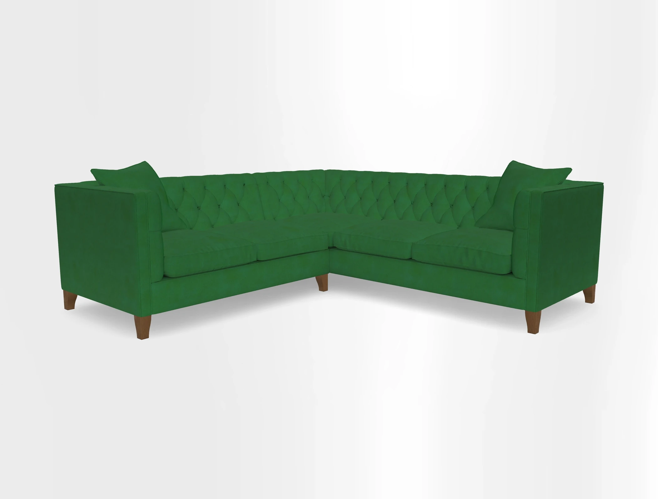Haresfield Corner Sofa in Two Tone Plain Biscuit