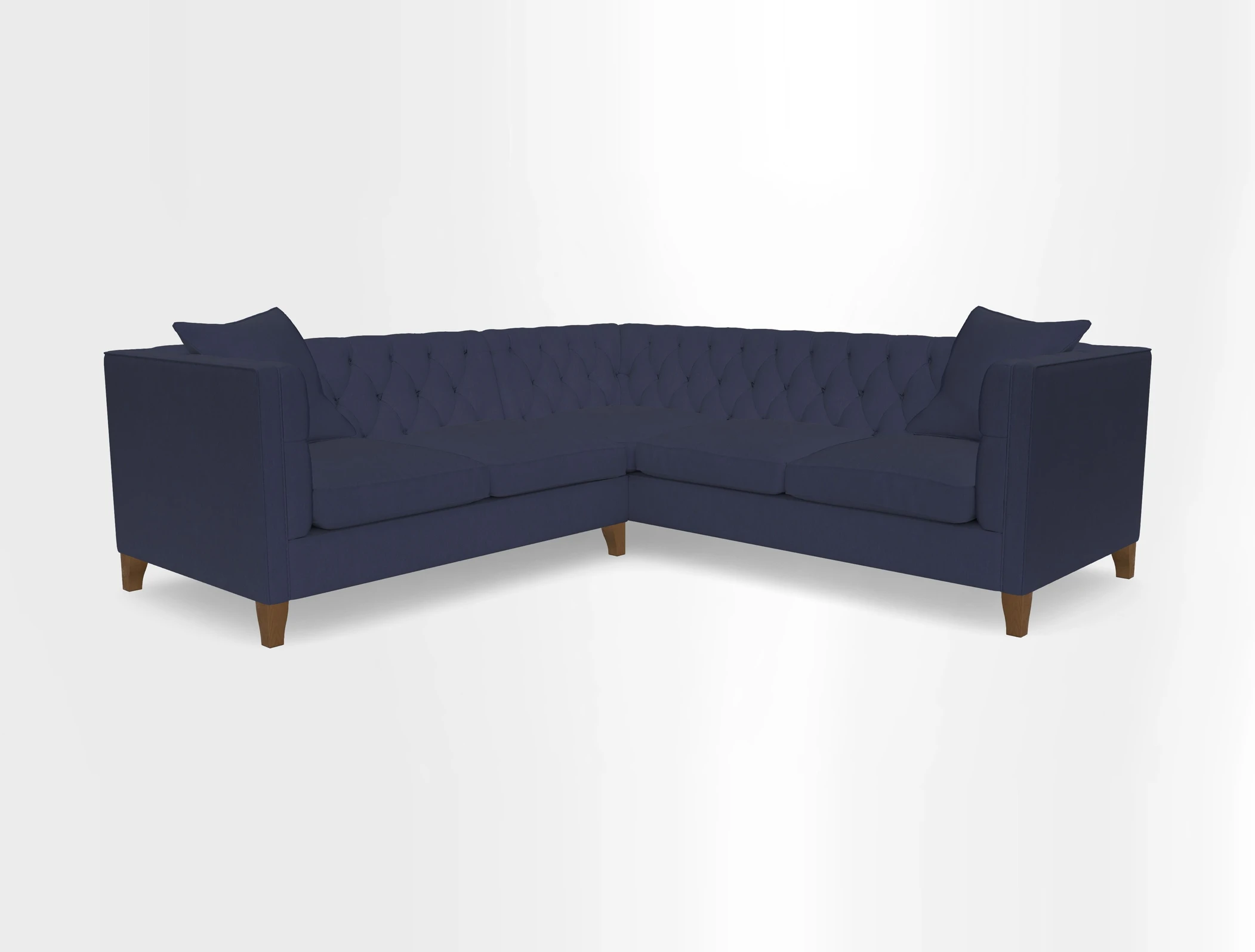 Haresfield Corner Sofa in Two Tone Plain Biscuit