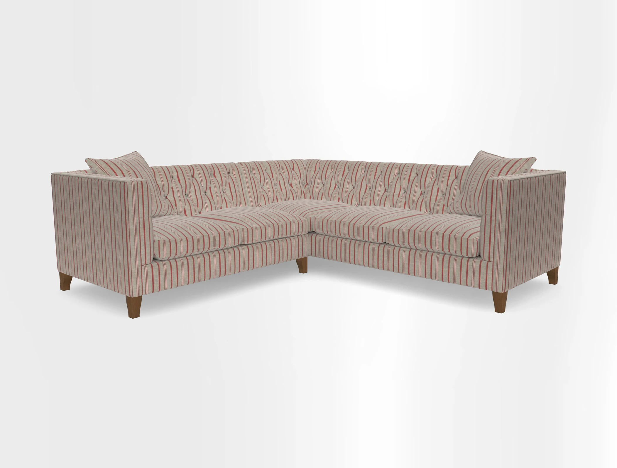 Haresfield Corner Sofa in Two Tone Plain Biscuit