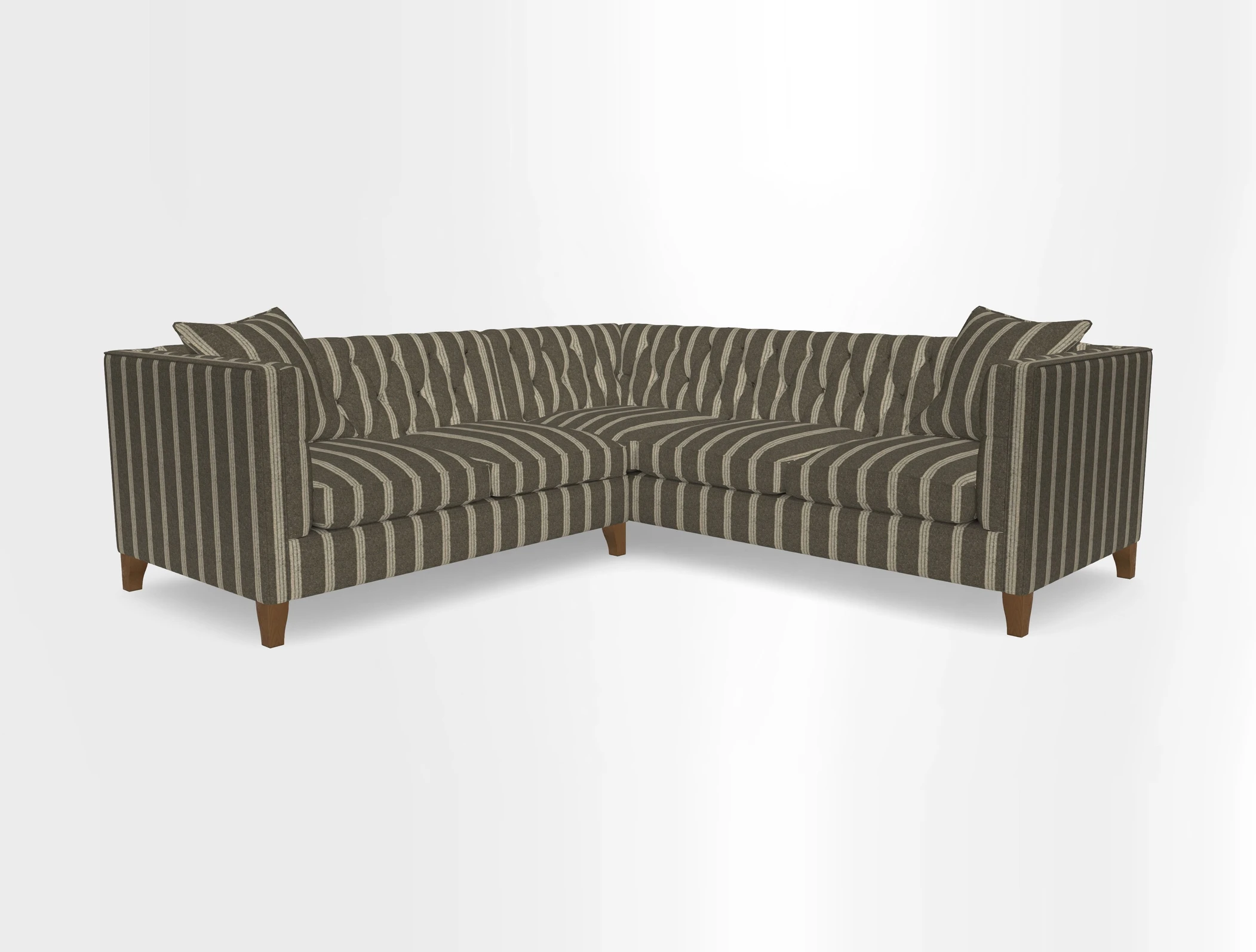 Haresfield Corner Sofa in Two Tone Plain Biscuit