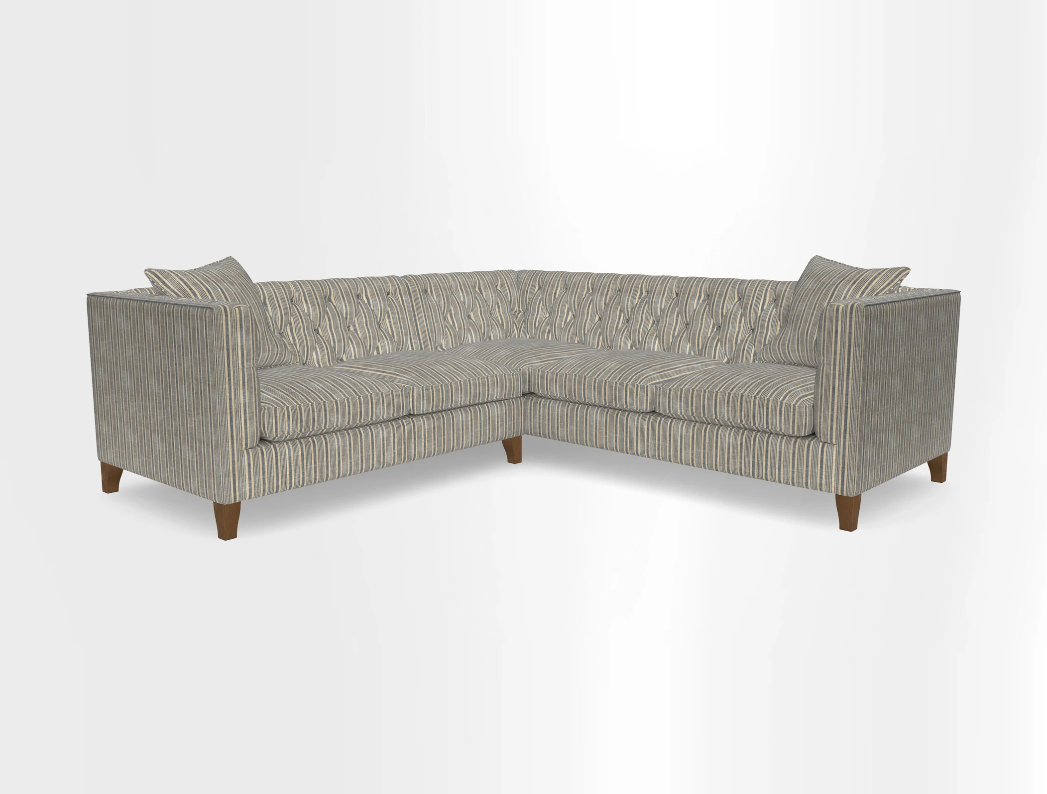 Haresfield Corner Sofa in Two Tone Plain Biscuit