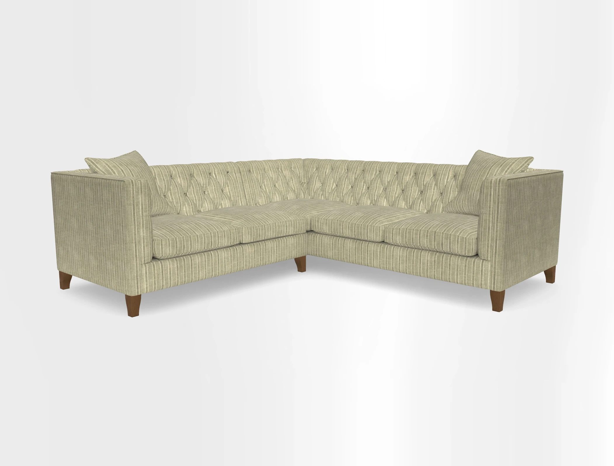 Haresfield Corner Sofa in Two Tone Plain Biscuit