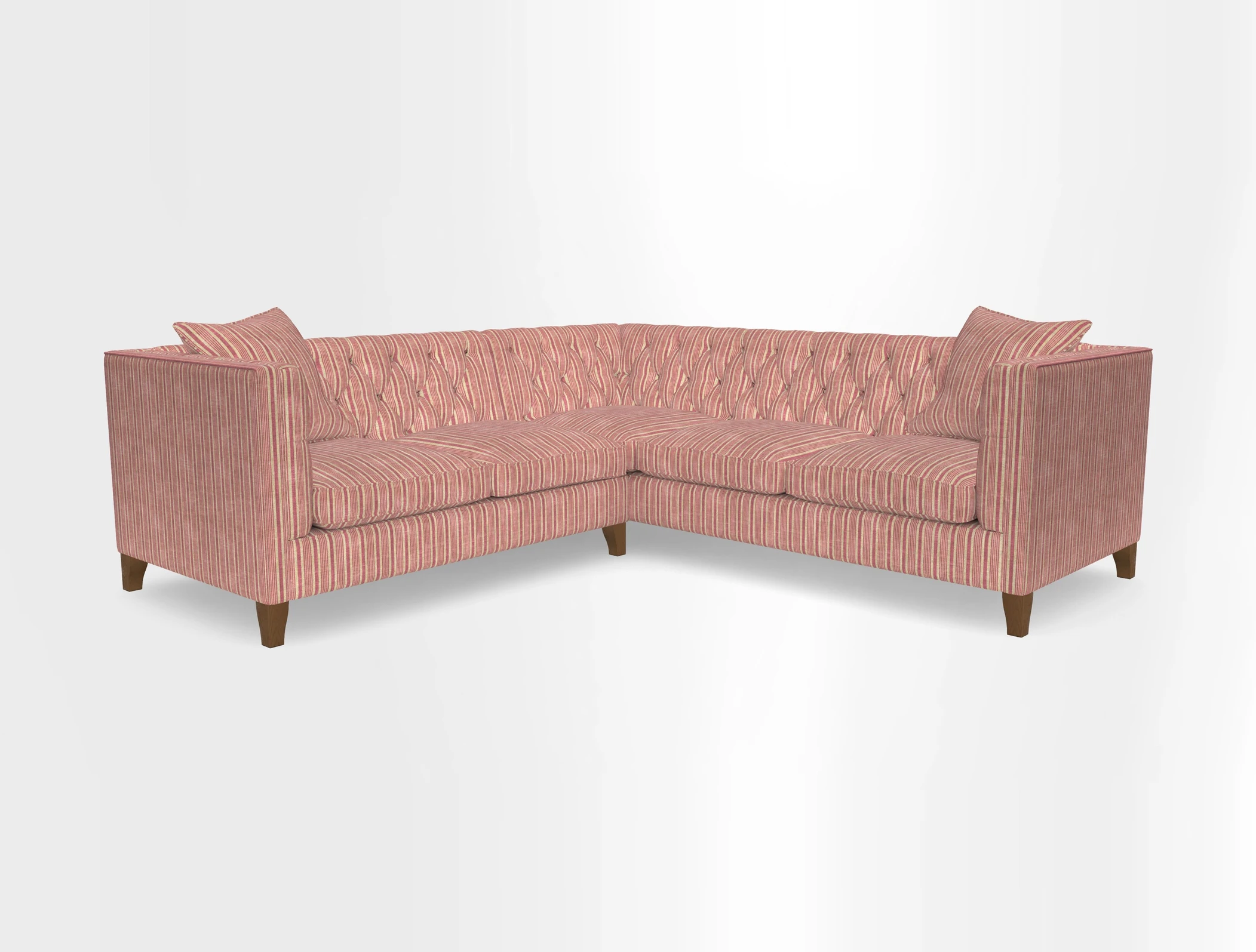 Haresfield Corner Sofa in Two Tone Plain Biscuit
