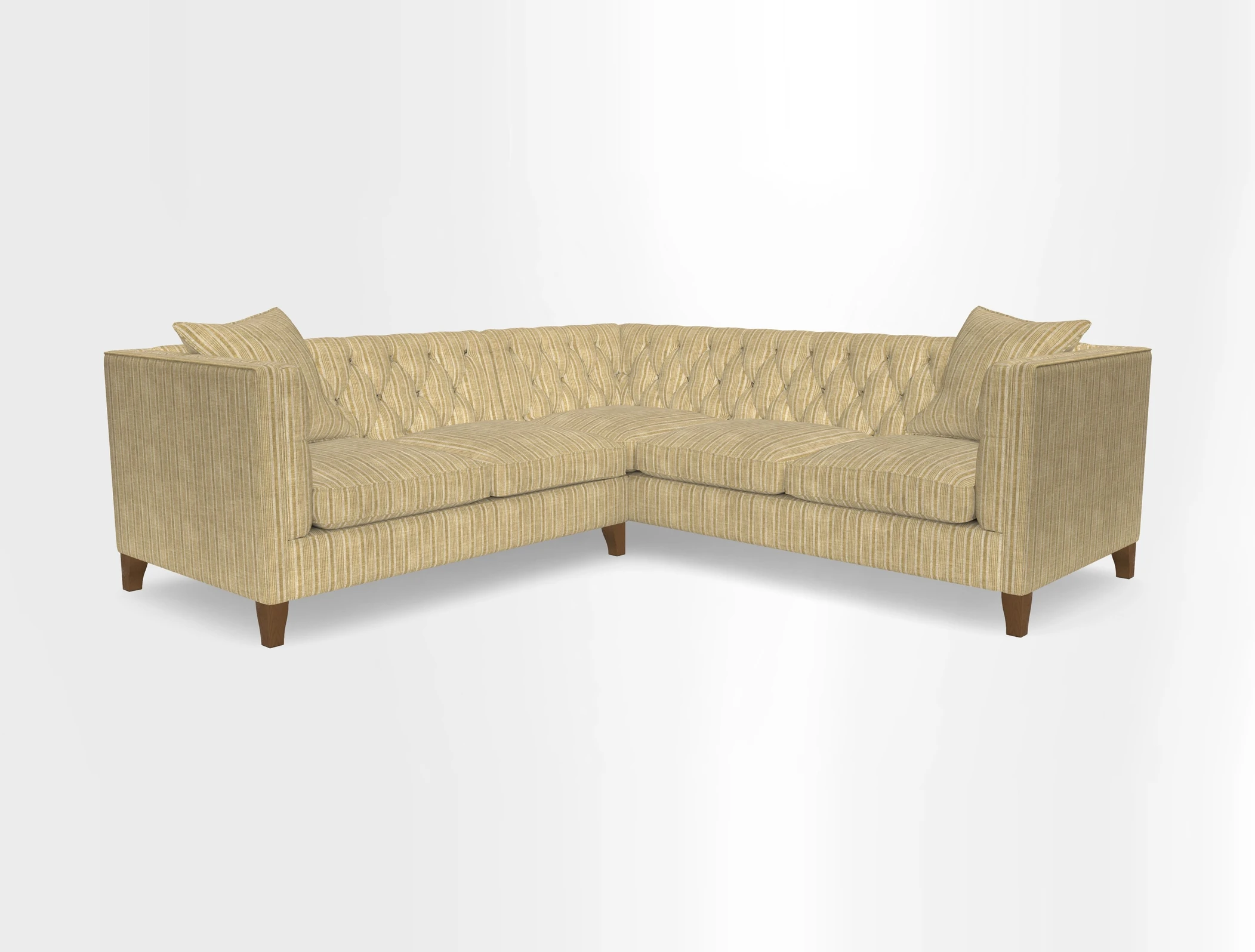 Haresfield Corner Sofa in Two Tone Plain Biscuit