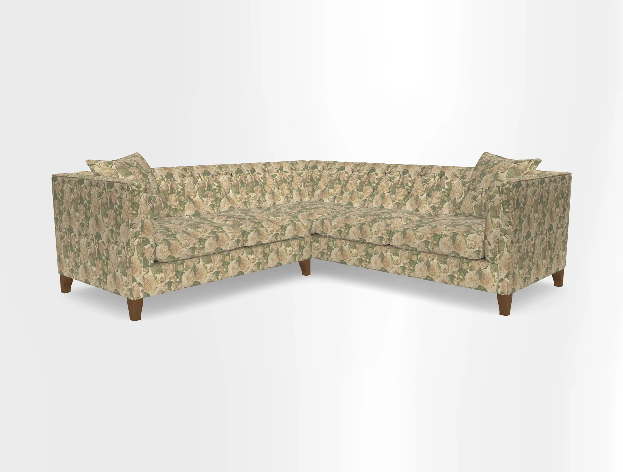 Haresfield Corner Sofa in Two Tone Plain Biscuit