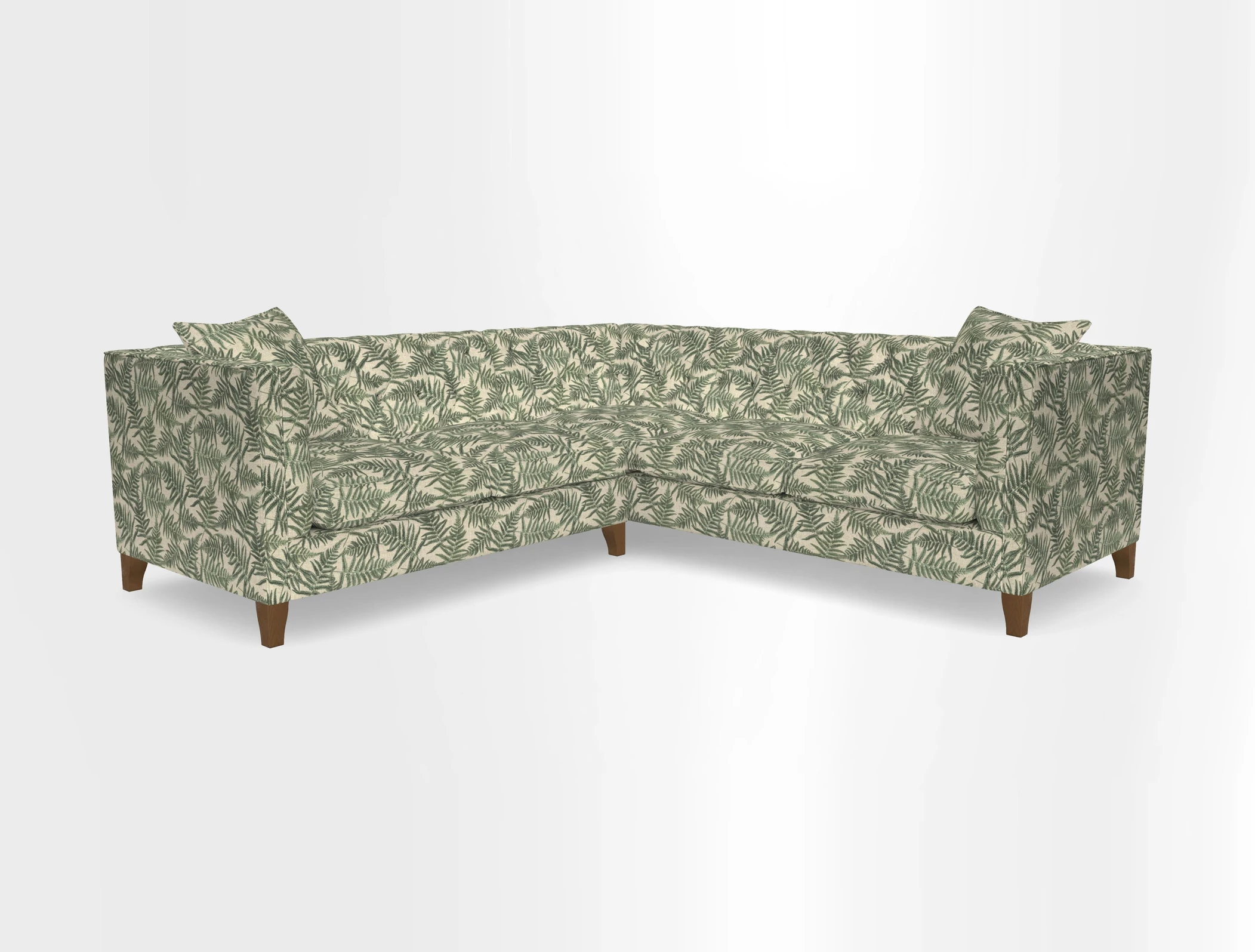 Haresfield Corner Sofa in Two Tone Plain Biscuit