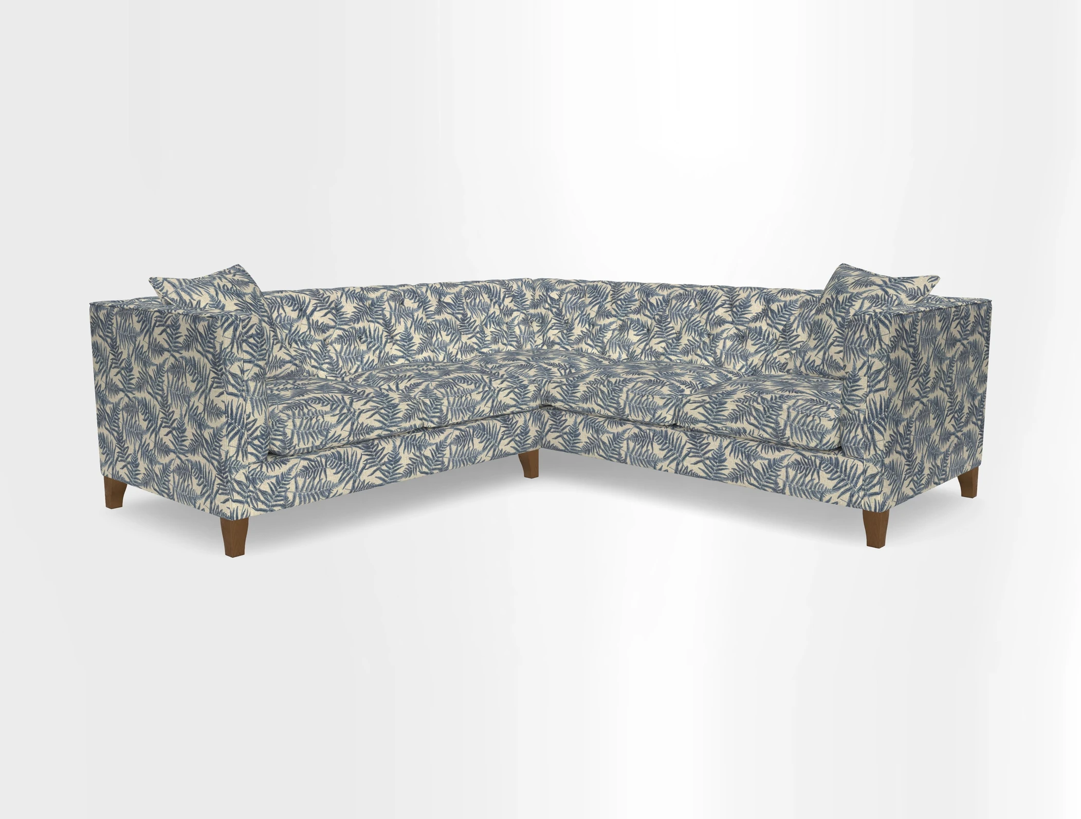 Haresfield Corner Sofa in Two Tone Plain Biscuit