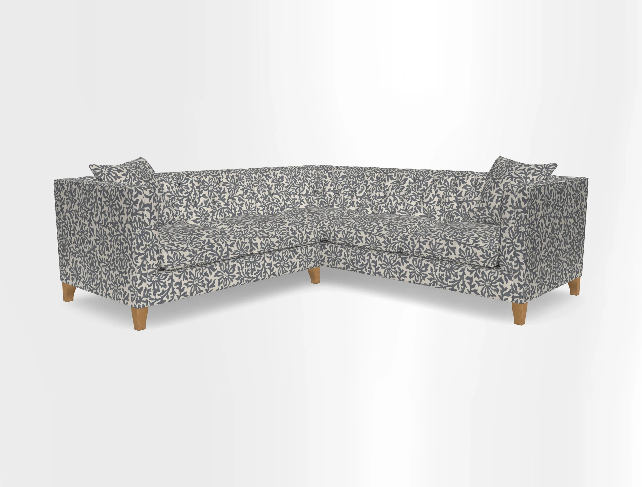 Haresfield Corner Sofa in Two Tone Plain Biscuit