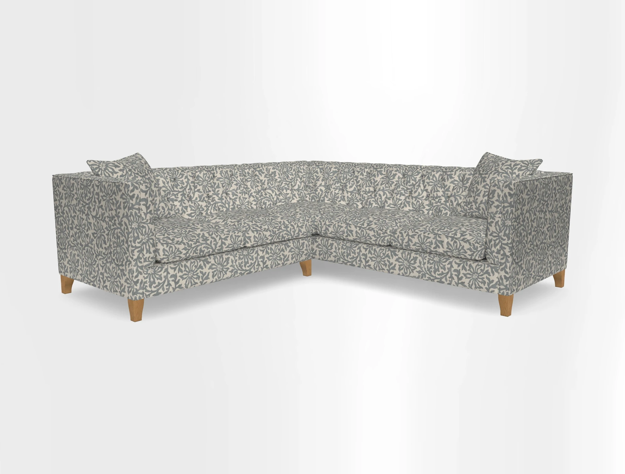 Haresfield Corner Sofa in Two Tone Plain Biscuit