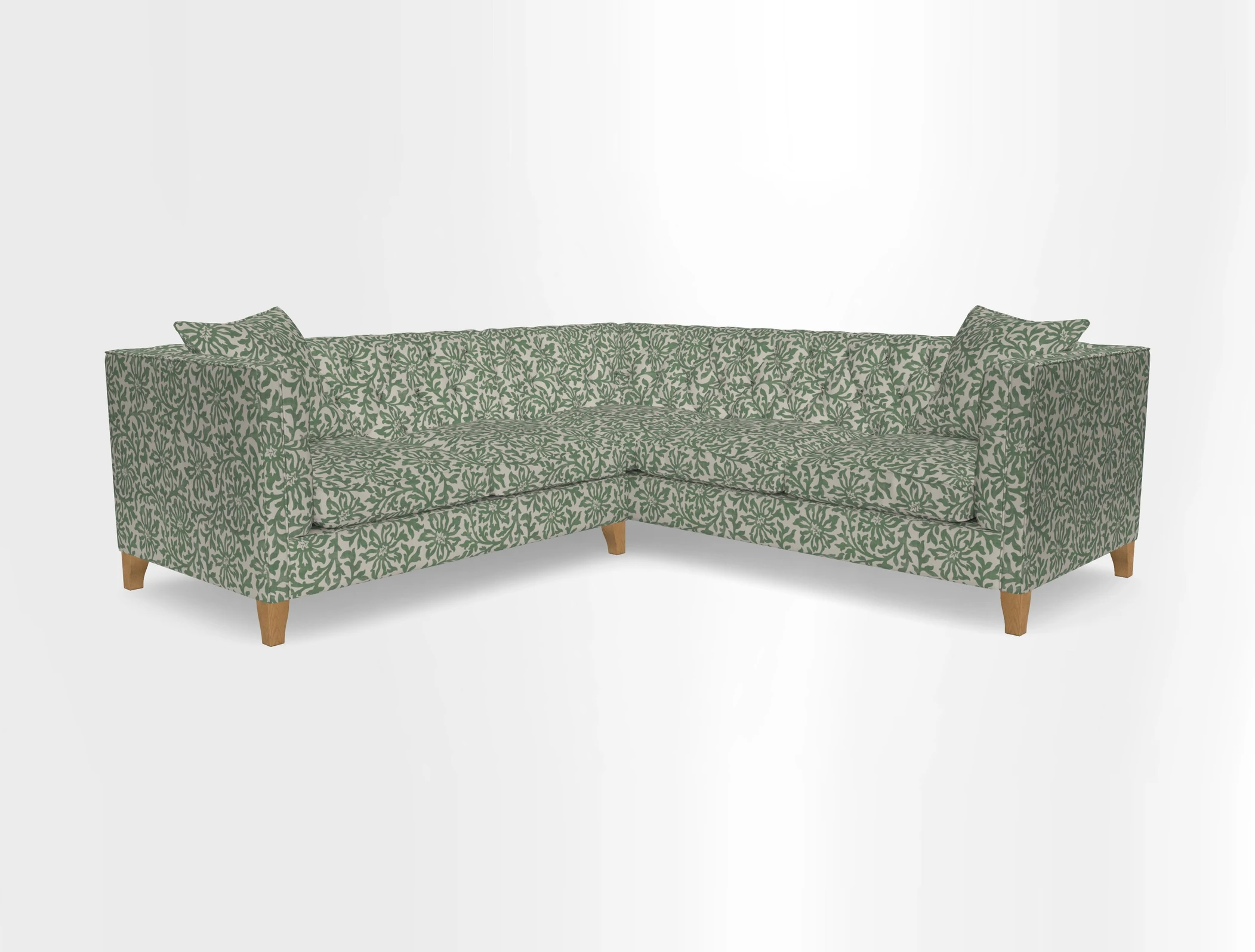 Haresfield Corner Sofa in Two Tone Plain Biscuit