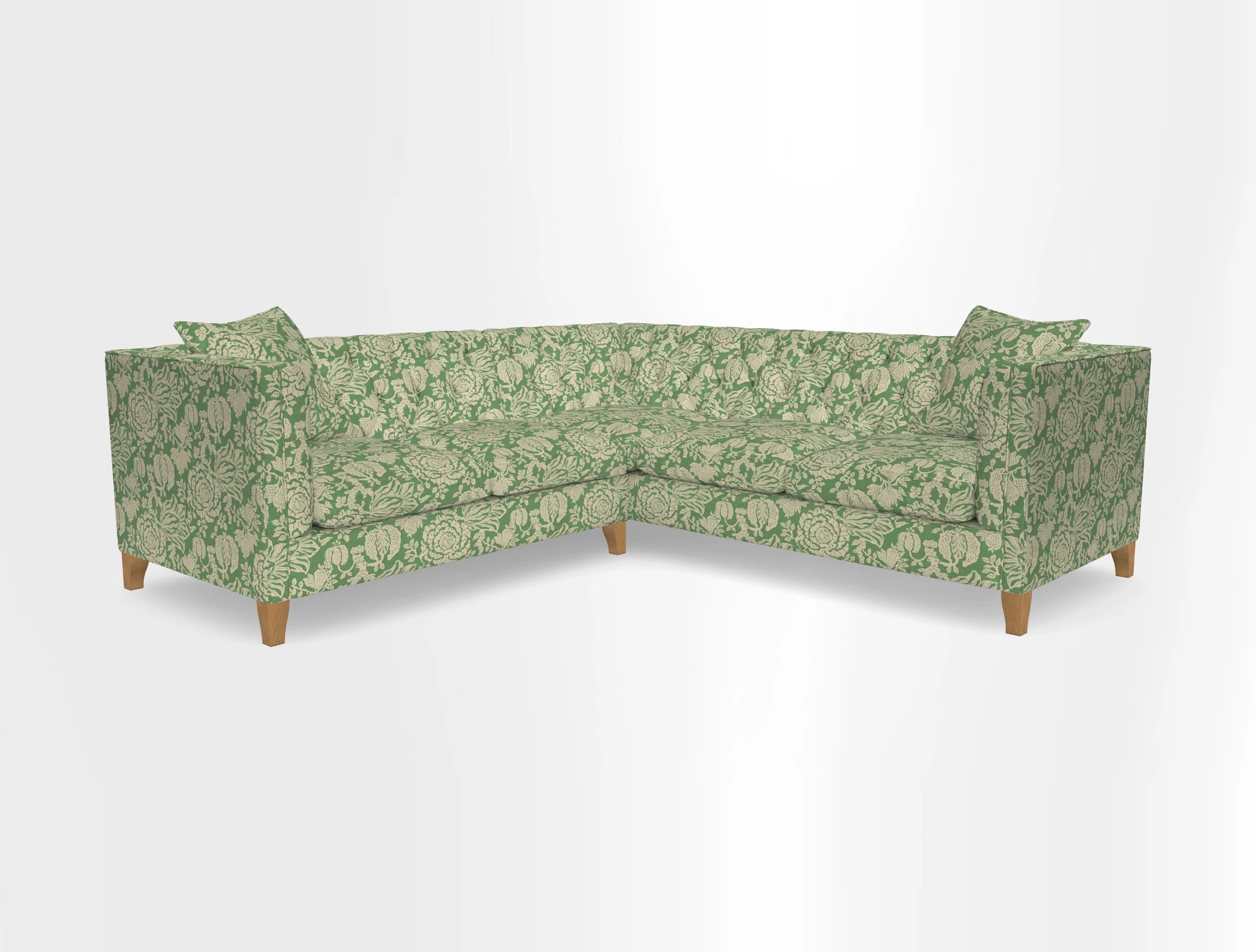 Haresfield Corner Sofa in Two Tone Plain Biscuit
