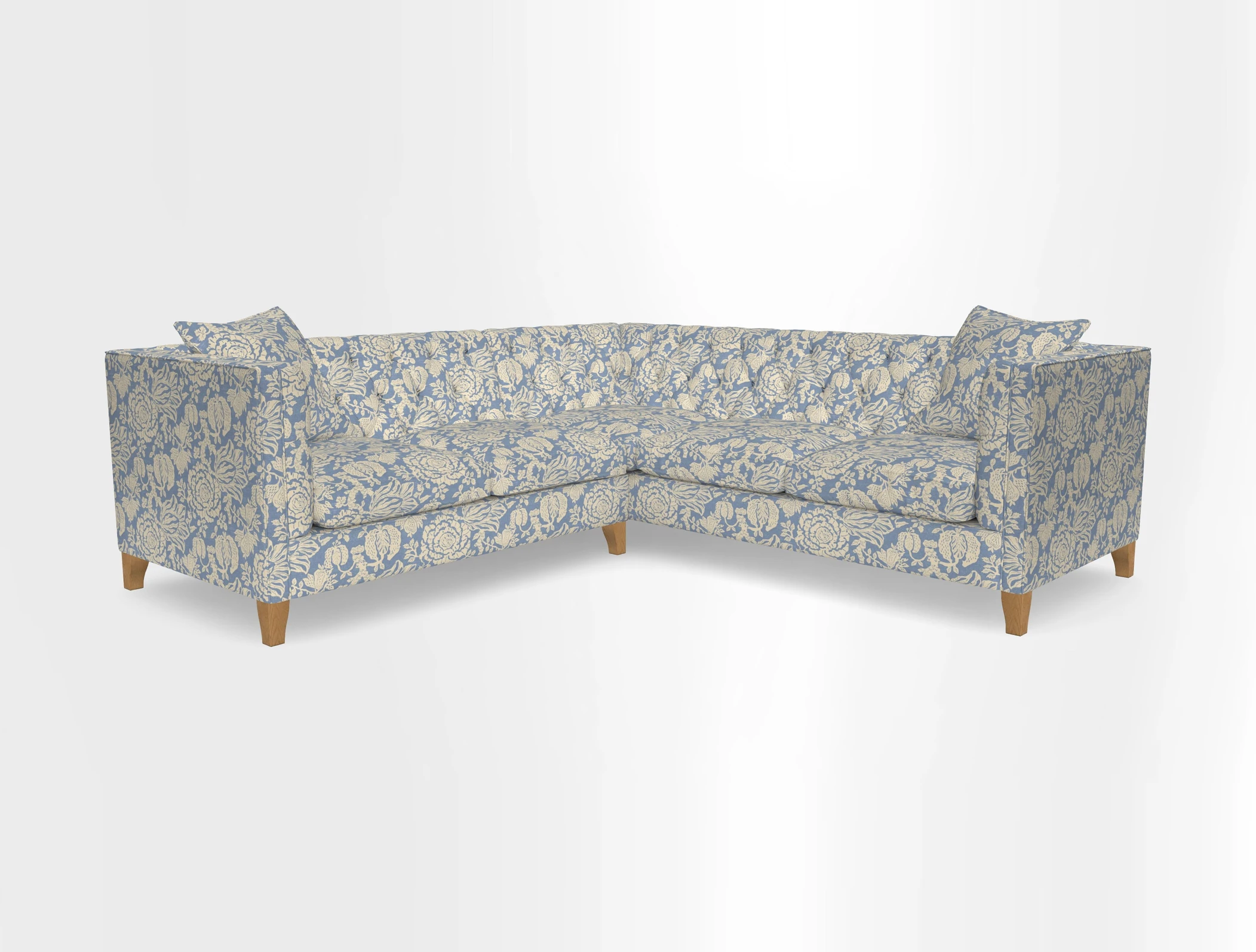 Haresfield Corner Sofa in Two Tone Plain Biscuit