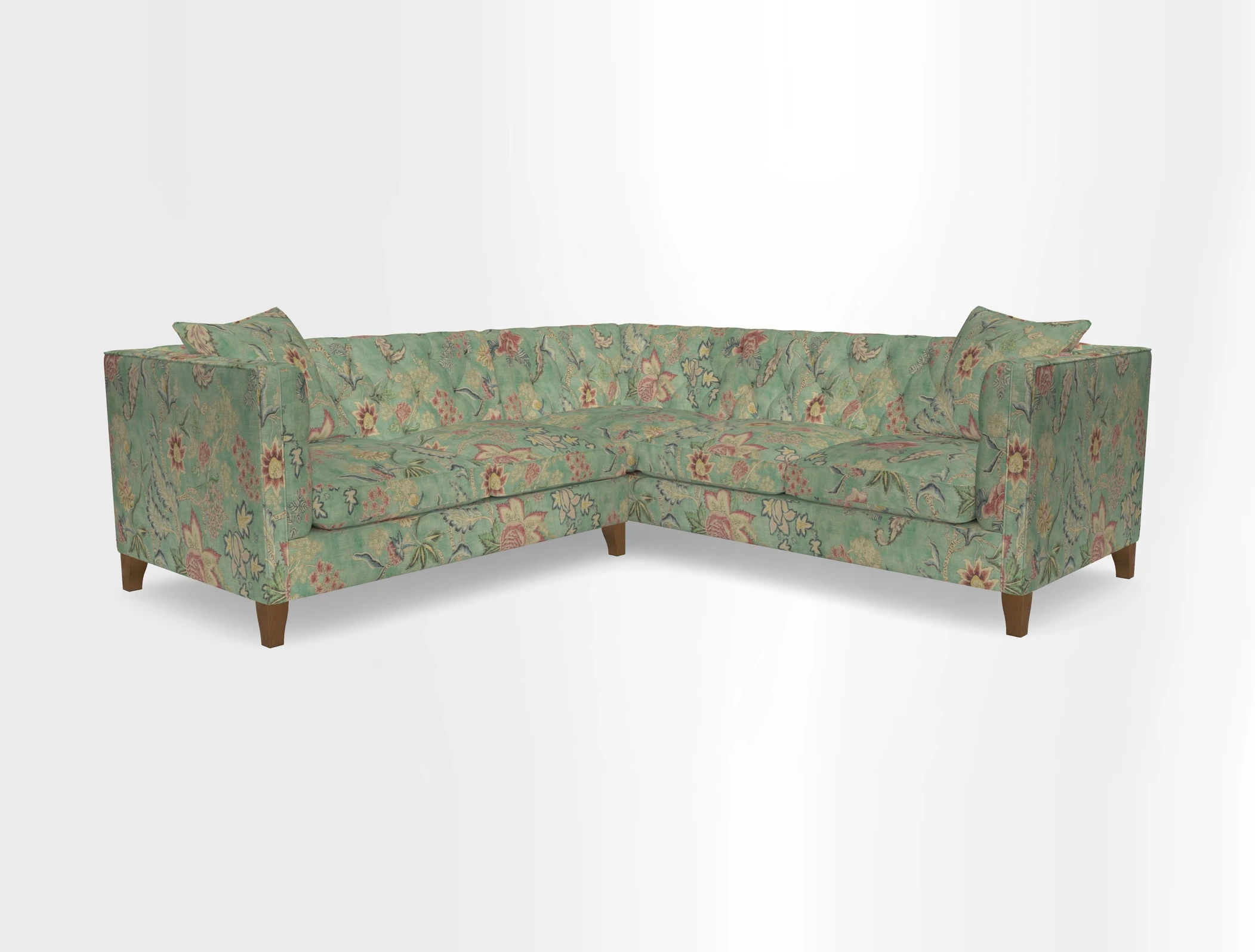 Haresfield Corner Sofa in Two Tone Plain Biscuit