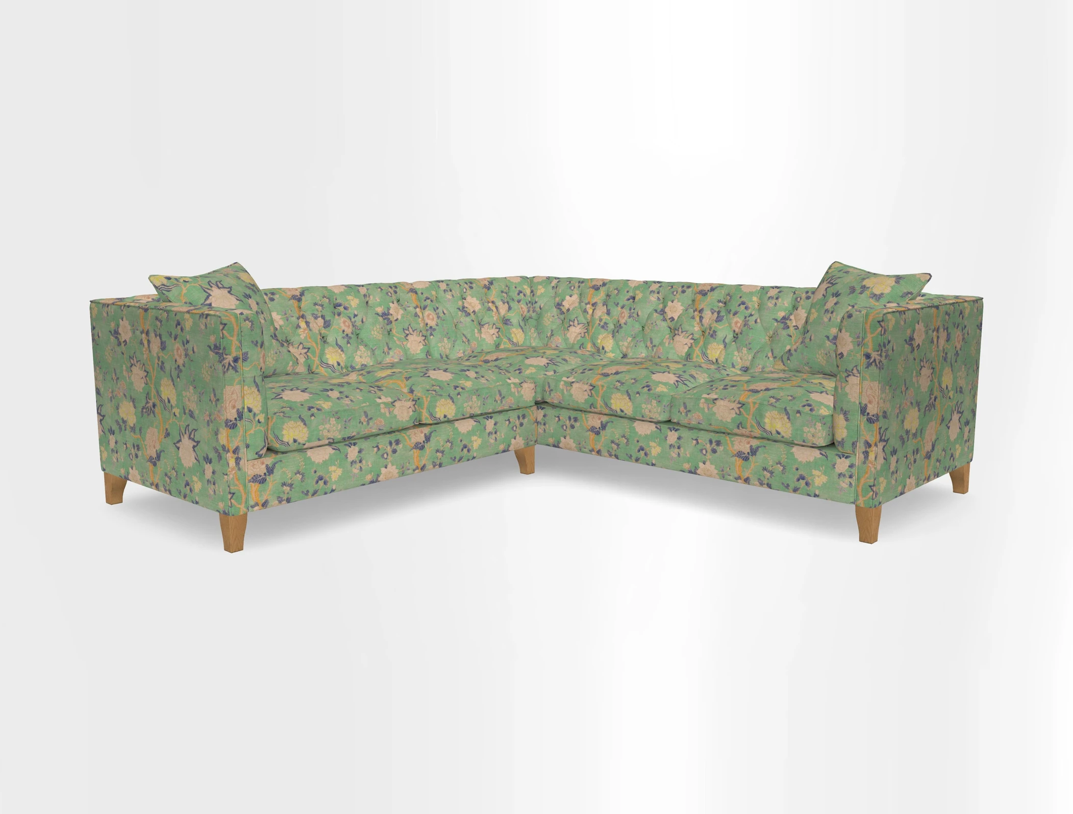 Haresfield Corner Sofa in Two Tone Plain Biscuit