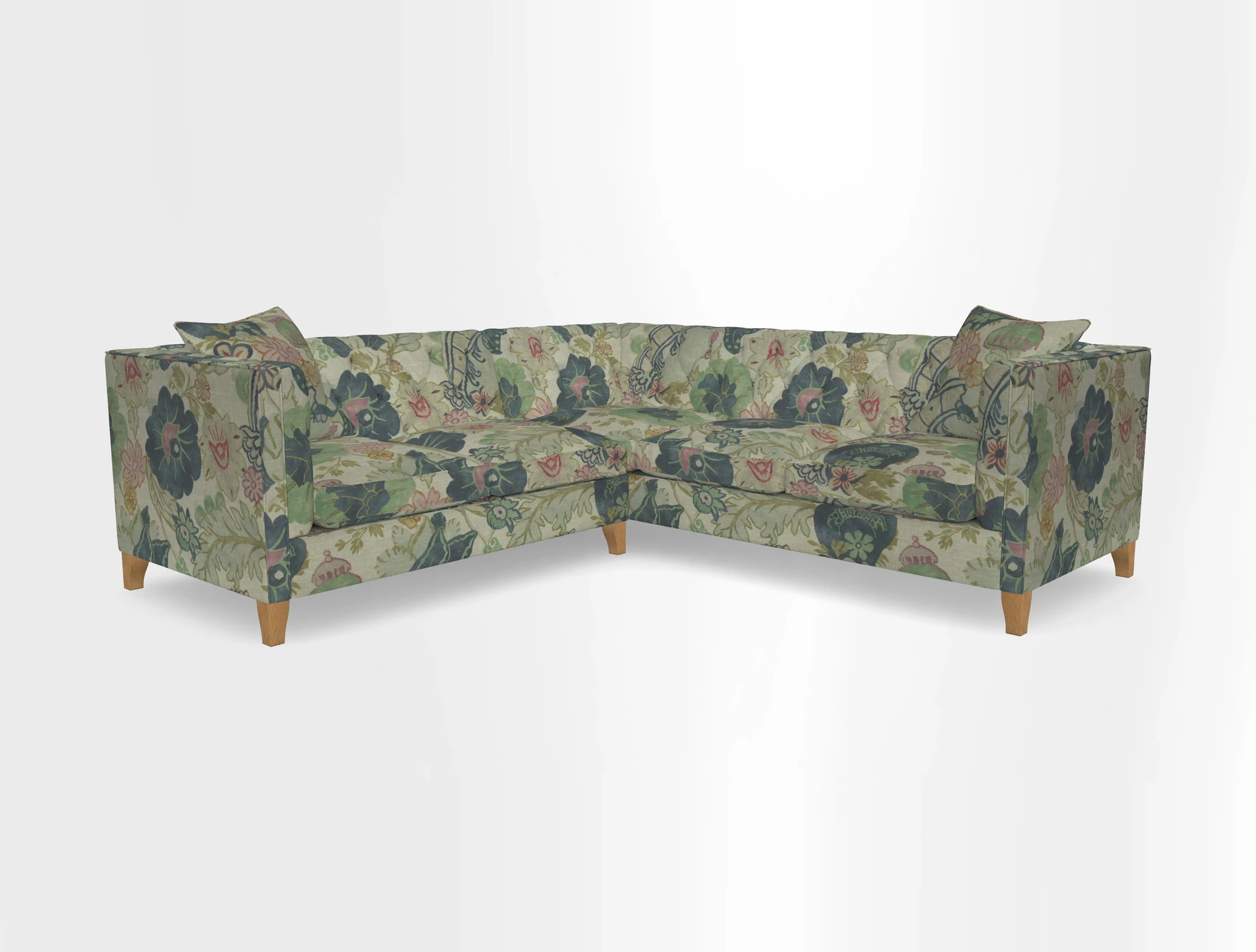 Haresfield Corner Sofa in Two Tone Plain Biscuit