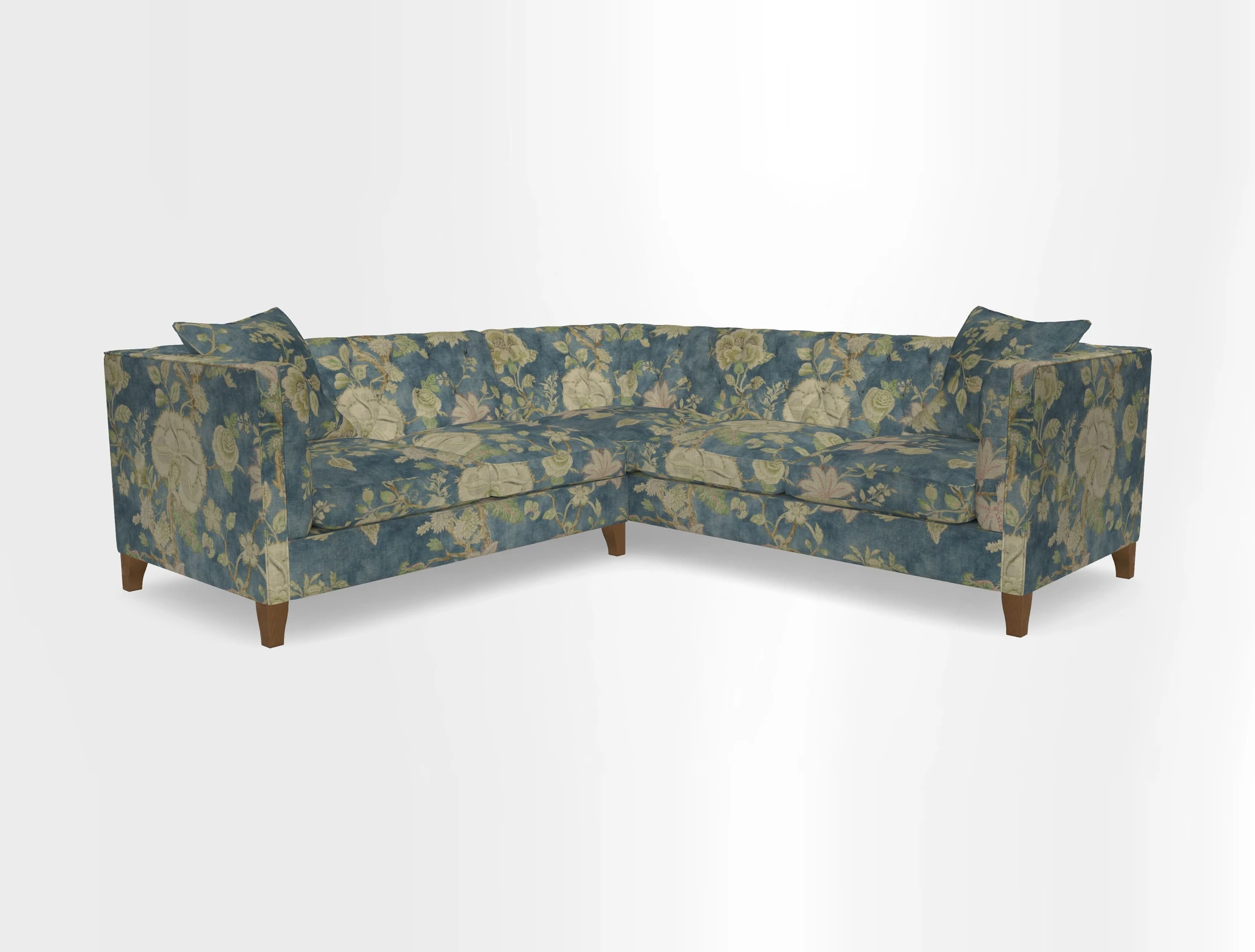 Haresfield Corner Sofa in Two Tone Plain Biscuit