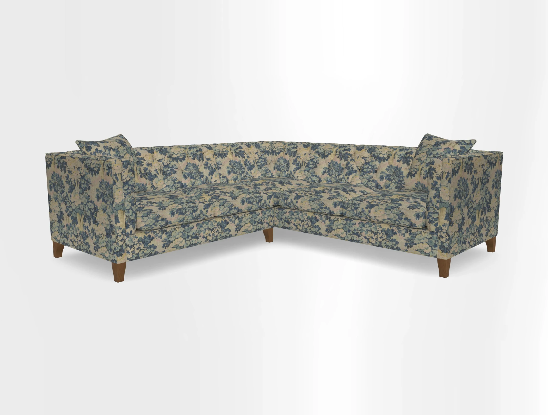 Haresfield Corner Sofa in Two Tone Plain Biscuit
