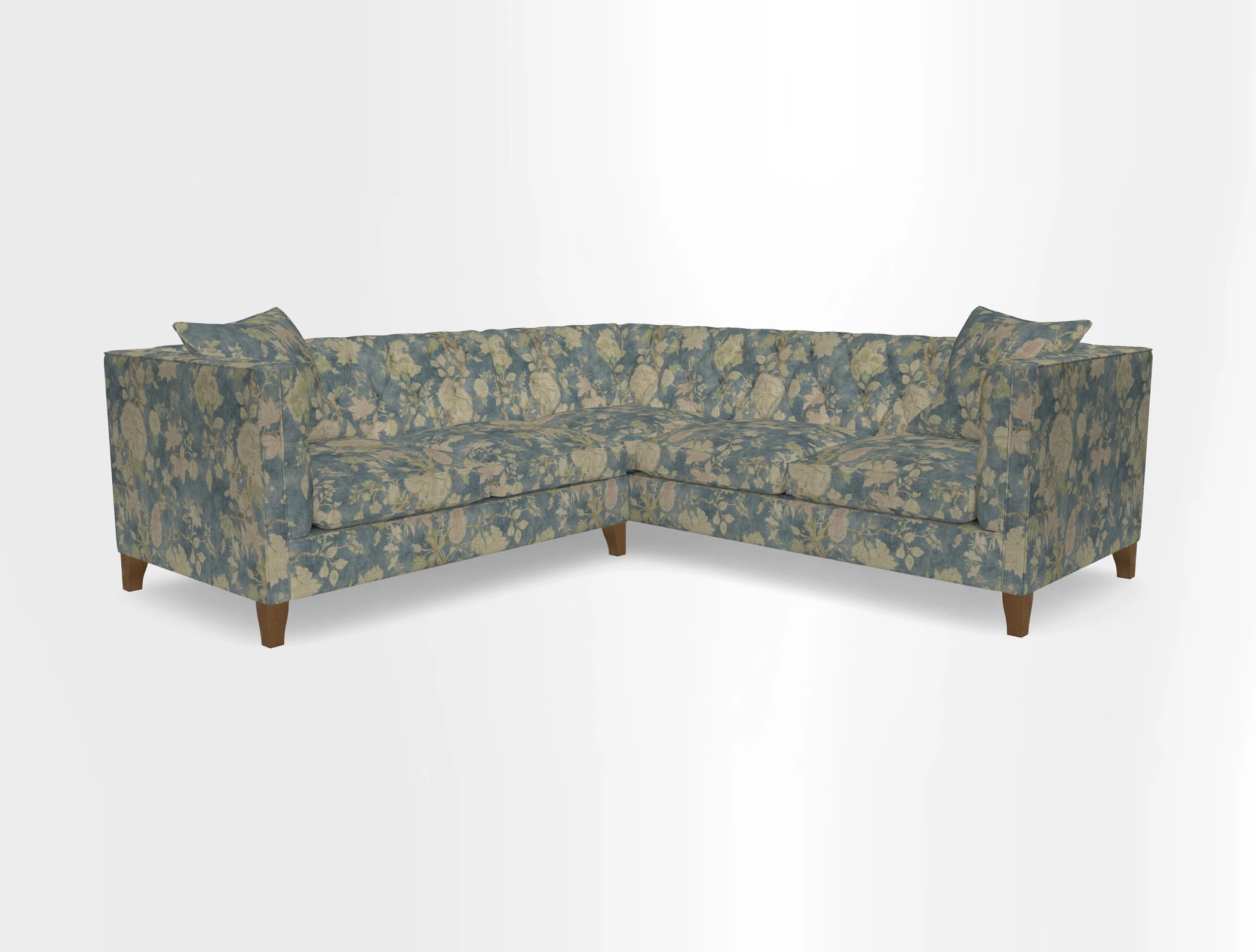 Haresfield Corner Sofa in Two Tone Plain Biscuit
