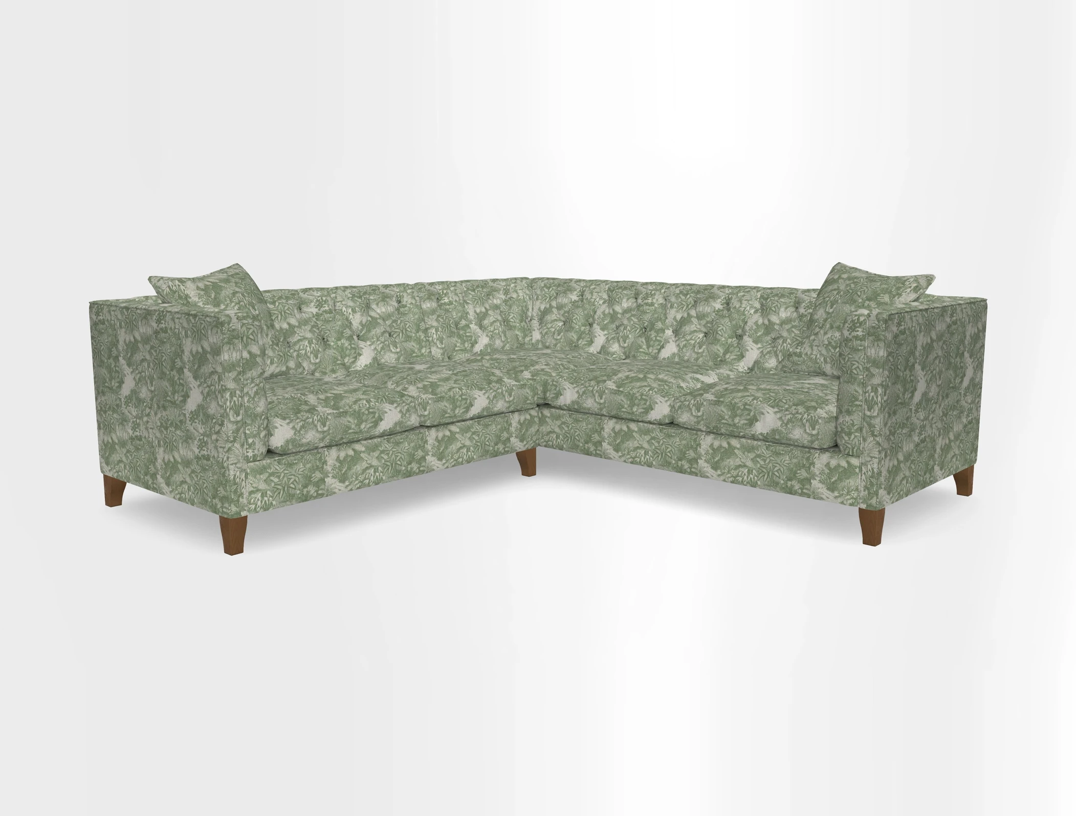 Haresfield Corner Sofa in Two Tone Plain Biscuit