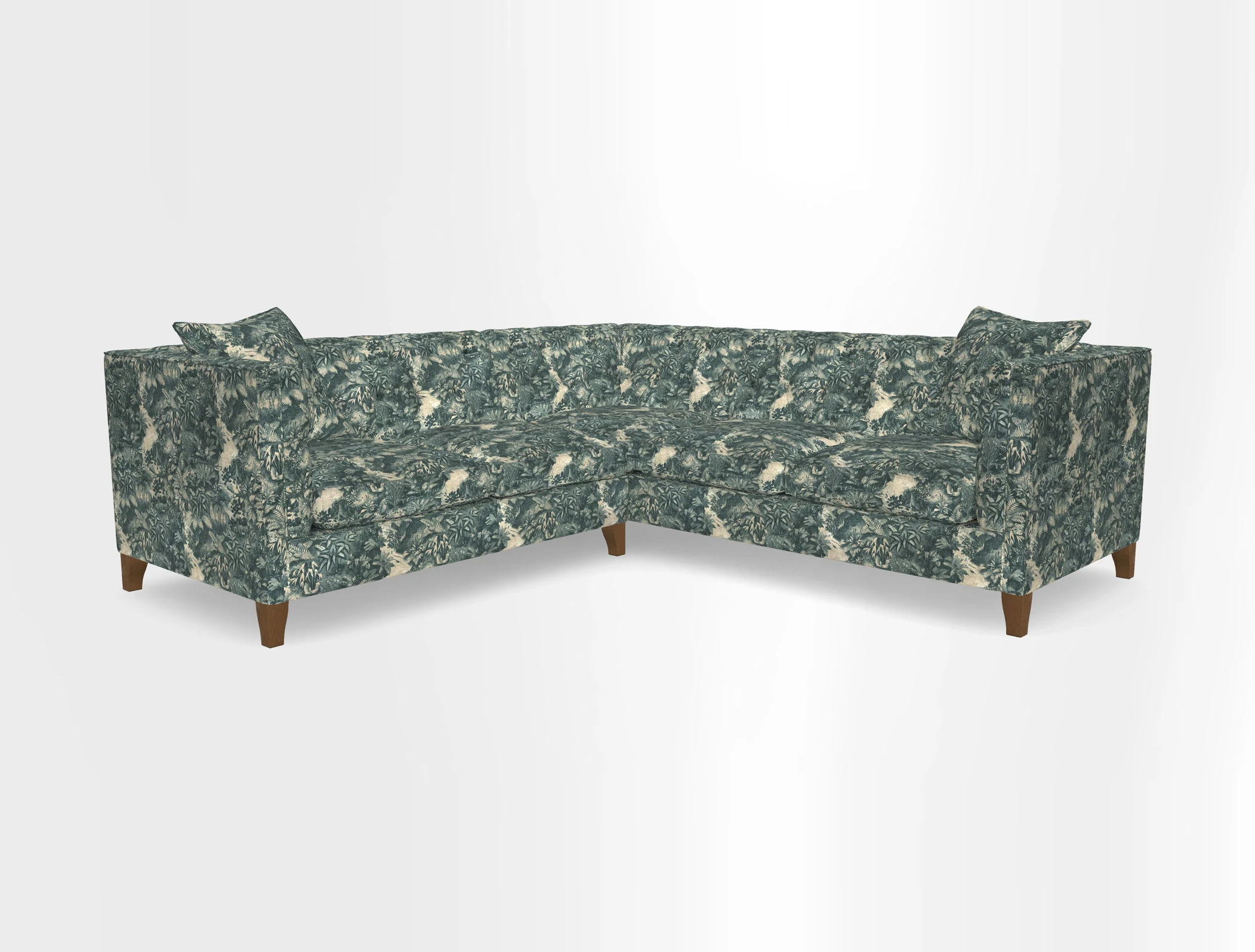 Haresfield Corner Sofa in Two Tone Plain Biscuit