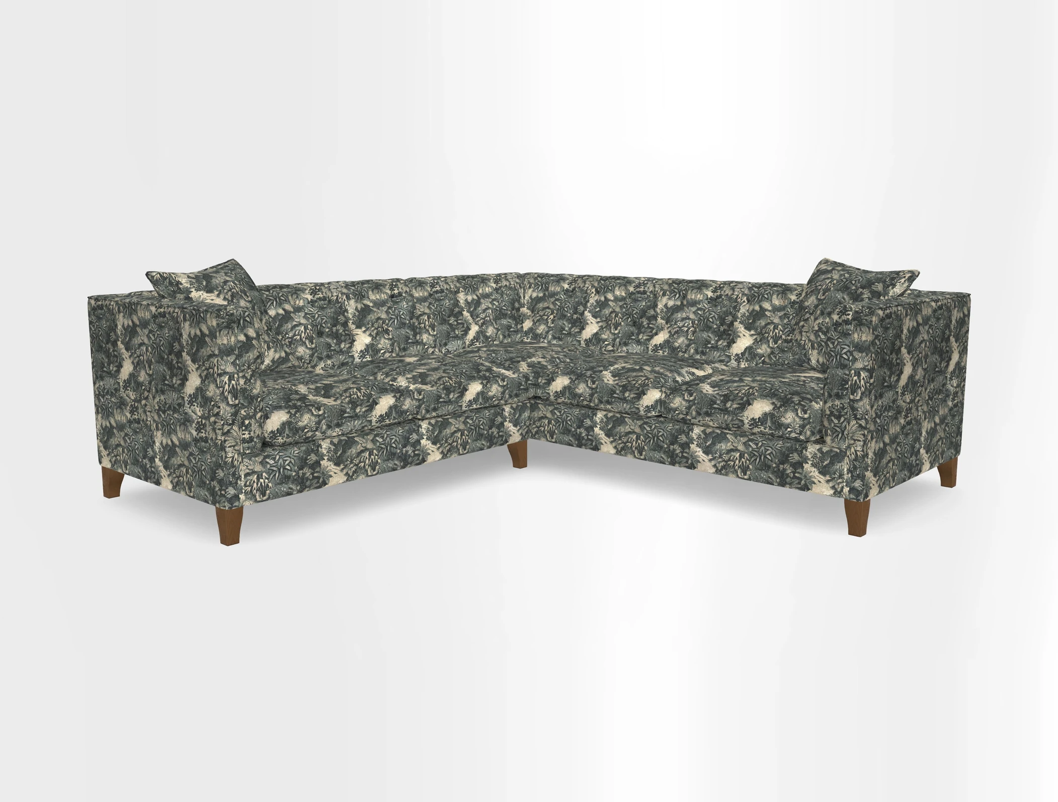 Haresfield Corner Sofa in Two Tone Plain Biscuit