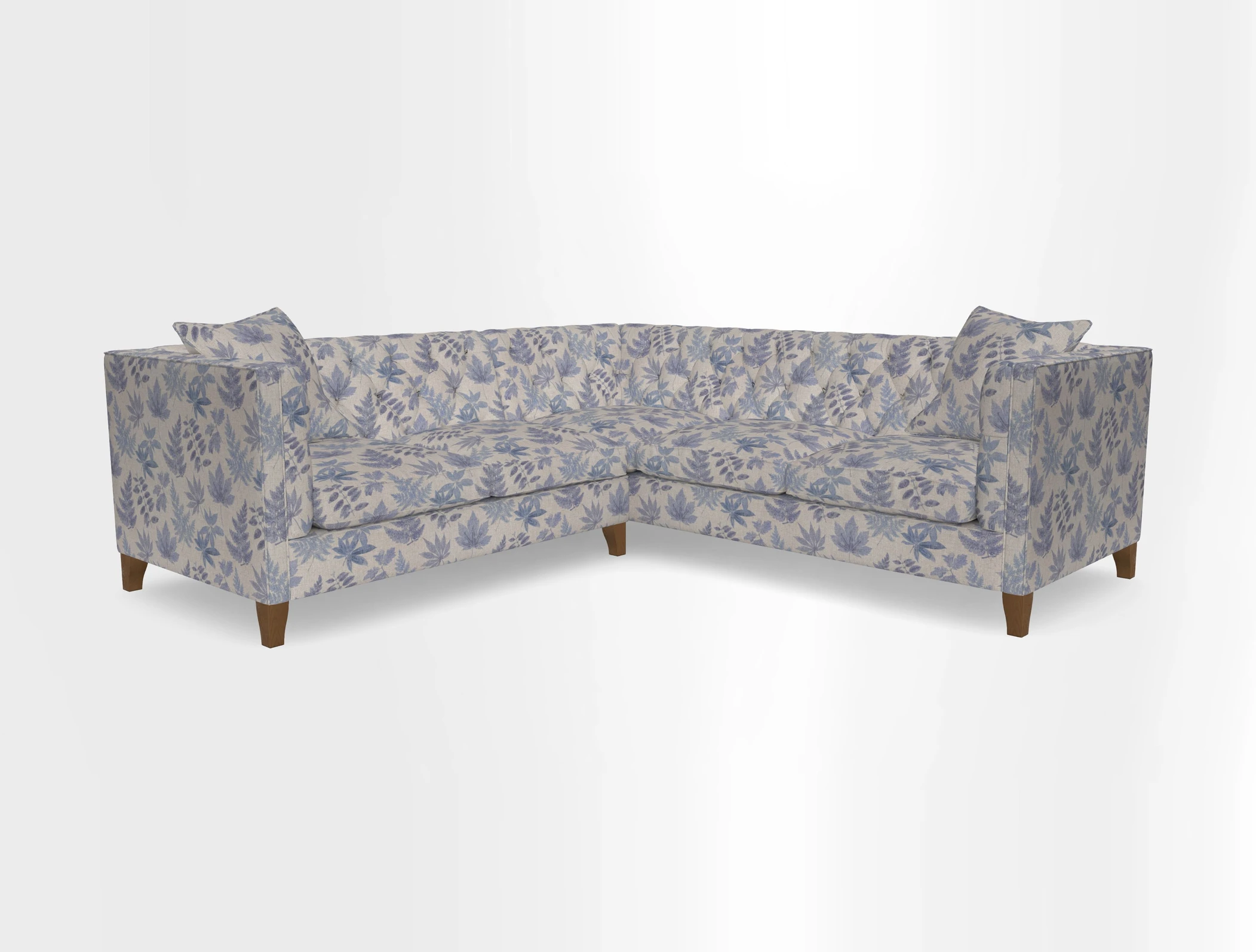 Haresfield Corner Sofa in Two Tone Plain Biscuit