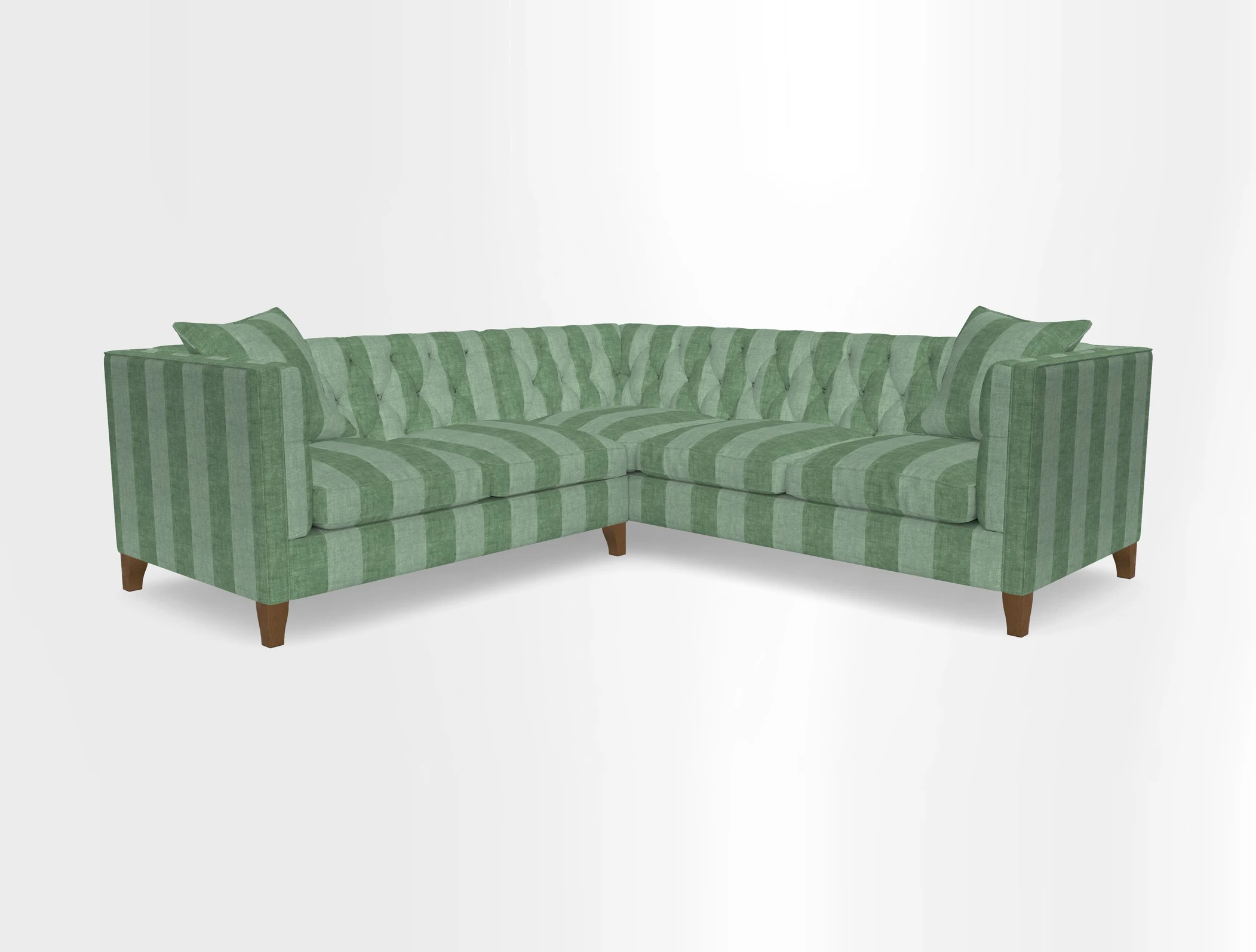 Haresfield Corner Sofa in Two Tone Plain Biscuit