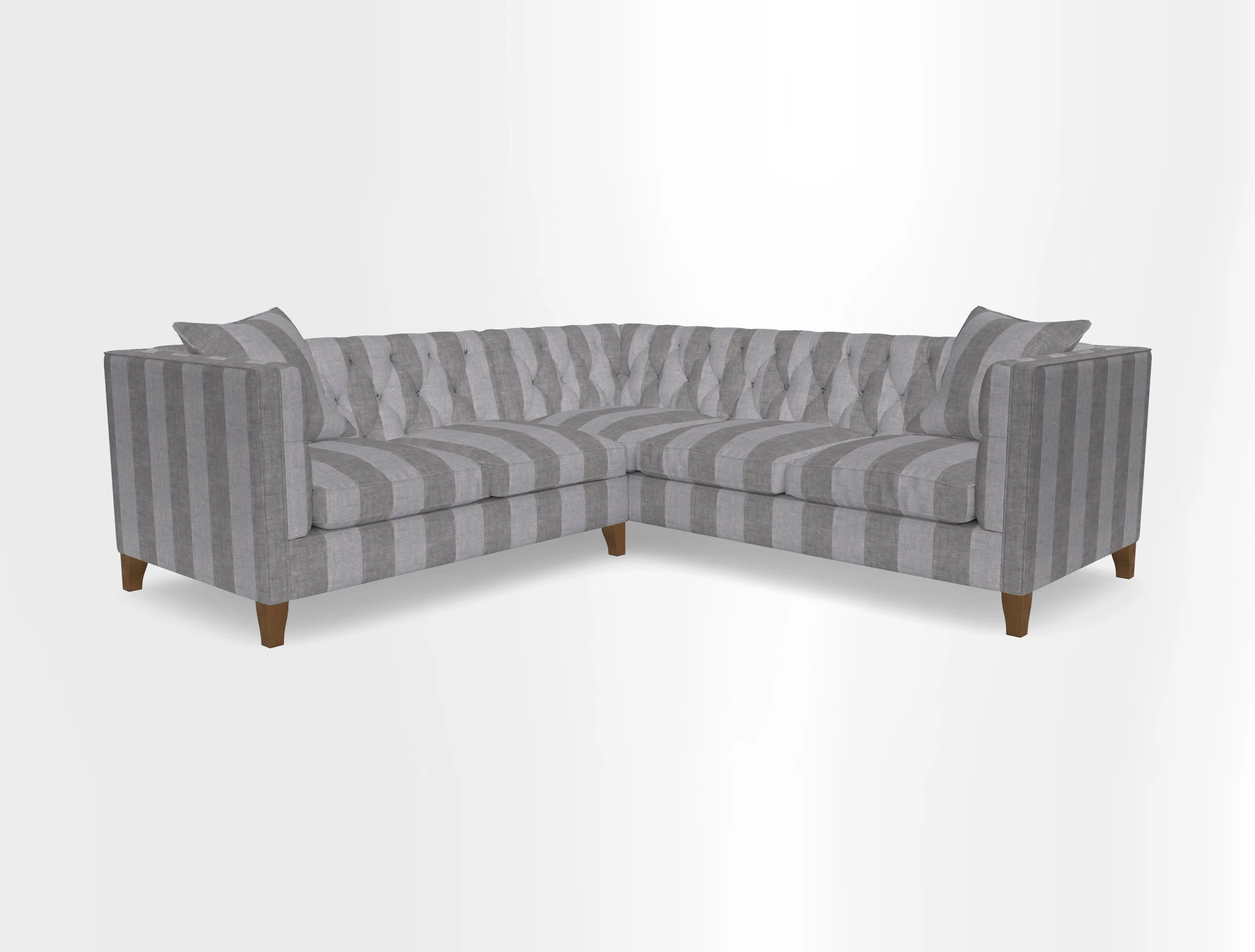 Haresfield Corner Sofa in Two Tone Plain Biscuit