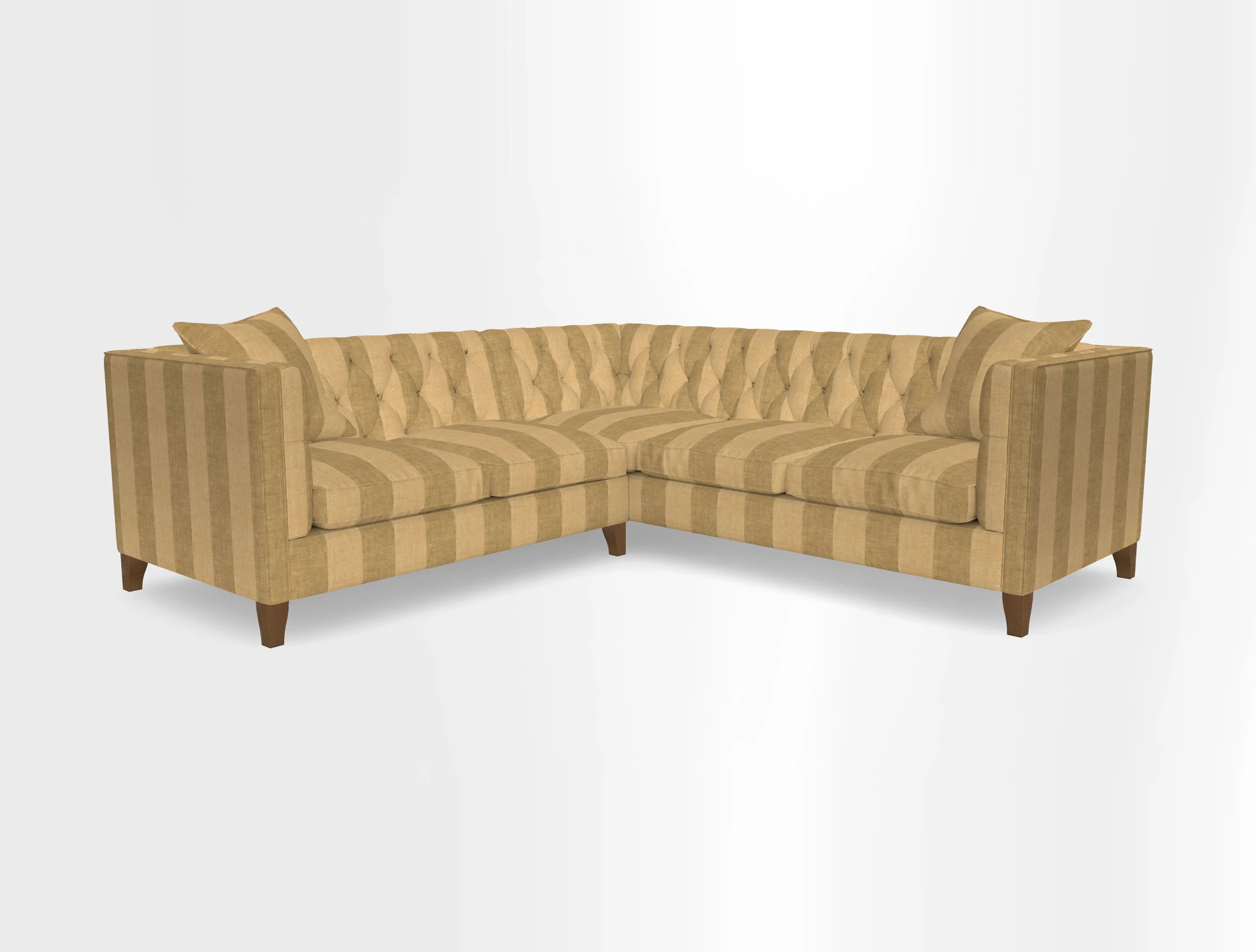 Haresfield Corner Sofa in Two Tone Plain Biscuit