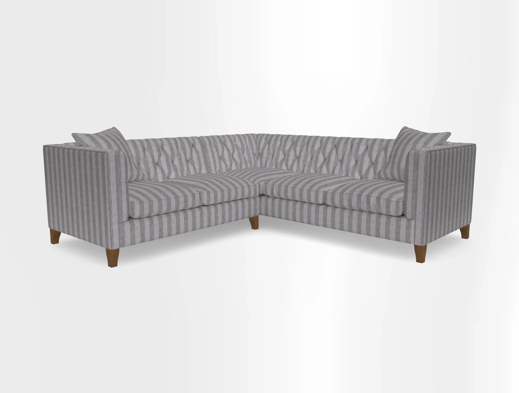 Haresfield Corner Sofa in Two Tone Plain Biscuit