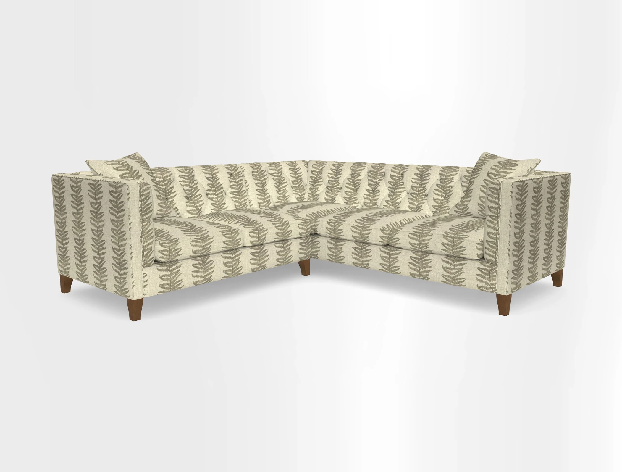 Haresfield Corner Sofa in Two Tone Plain Biscuit