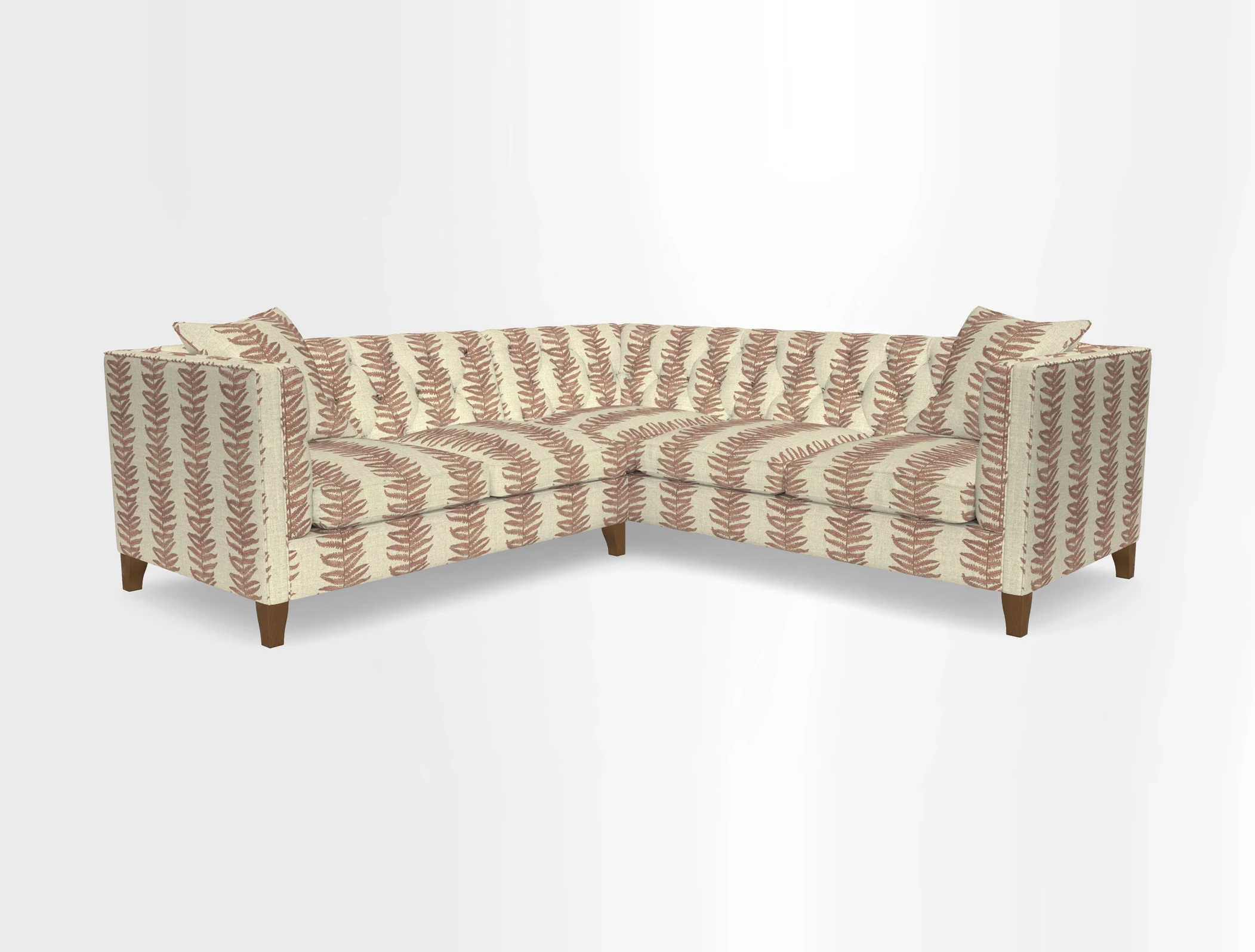 Haresfield Corner Sofa in Two Tone Plain Biscuit